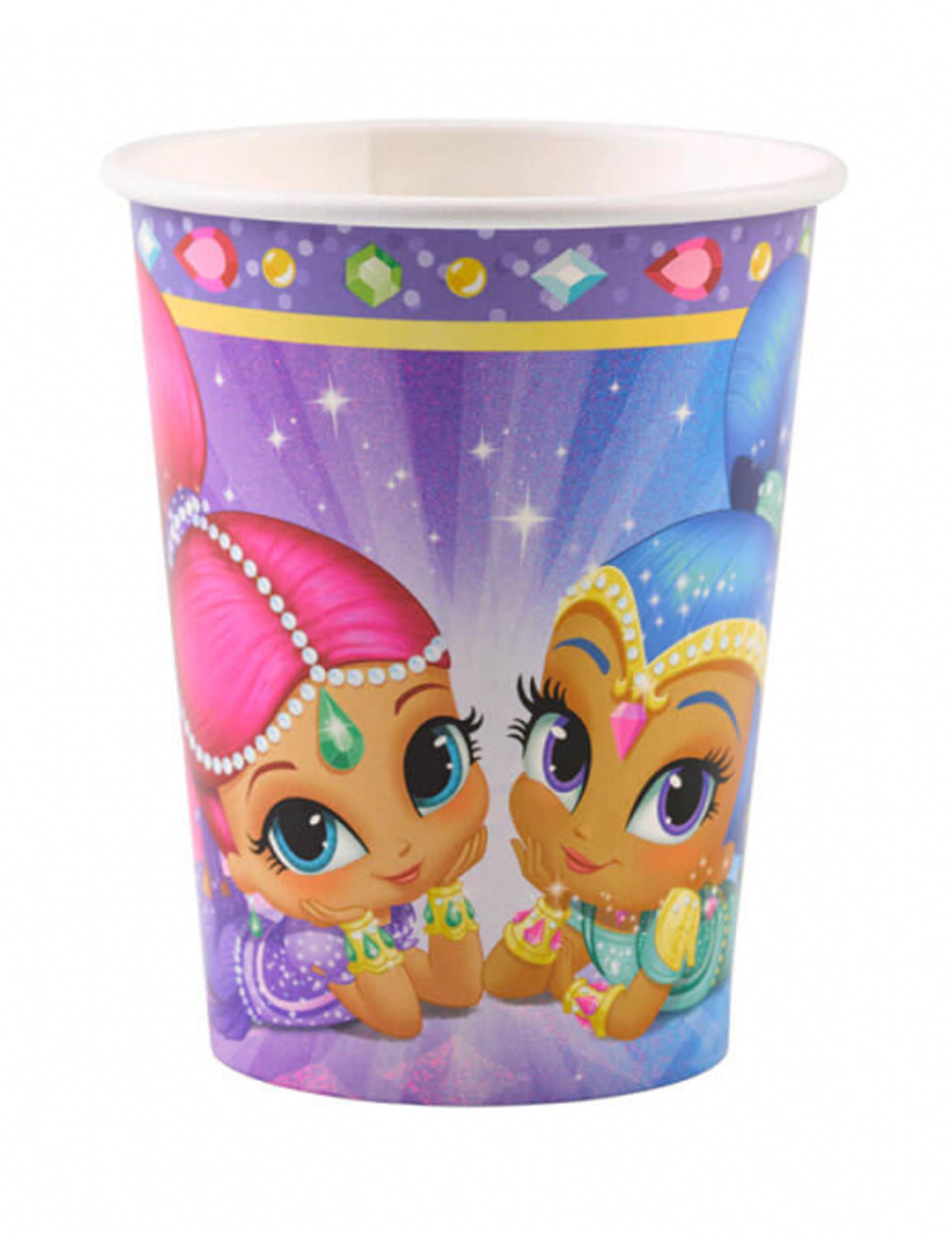 8 Gobelets en carton Shimmer & Shine  250 ml