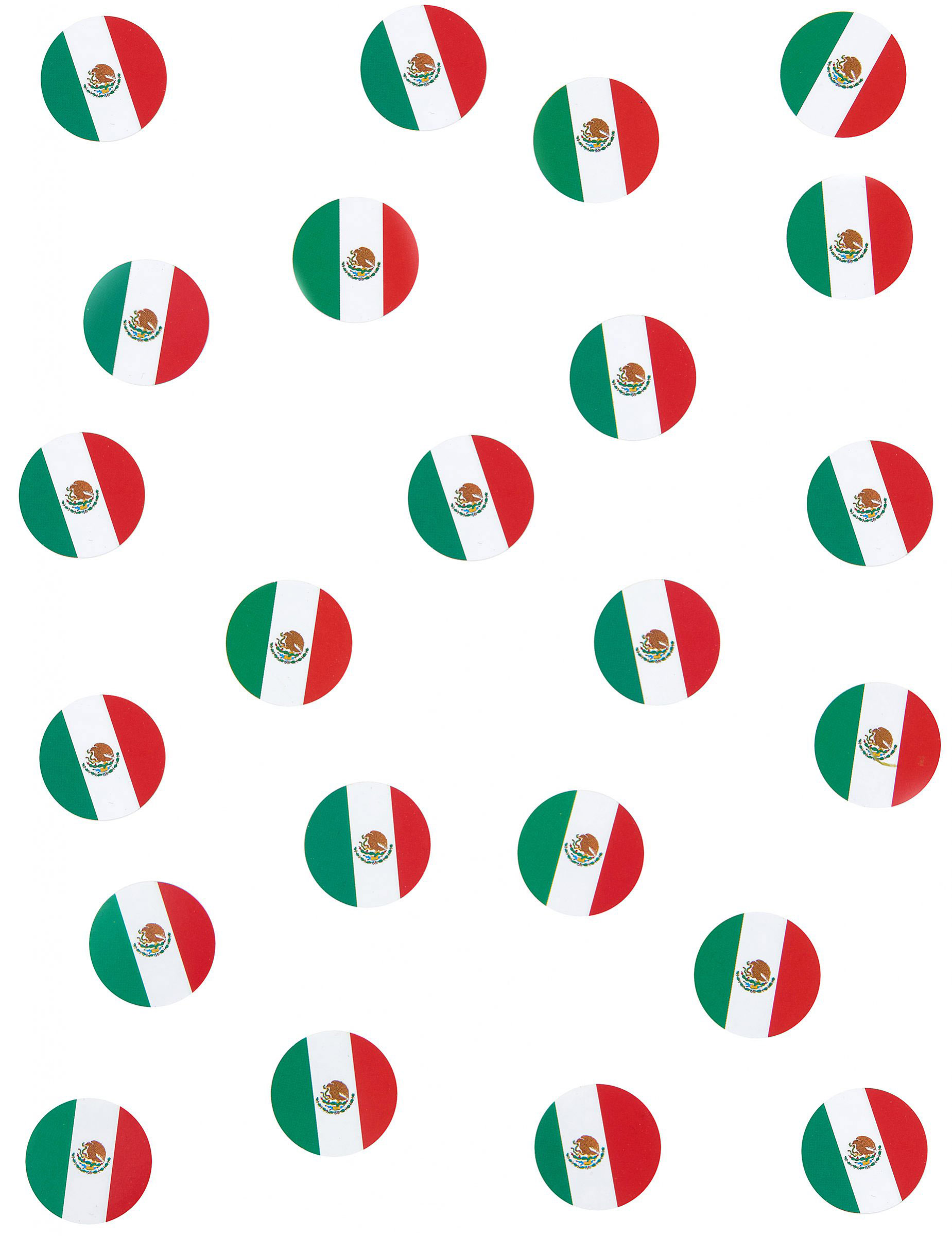 150 Confettis de table drapeaux Mexique
