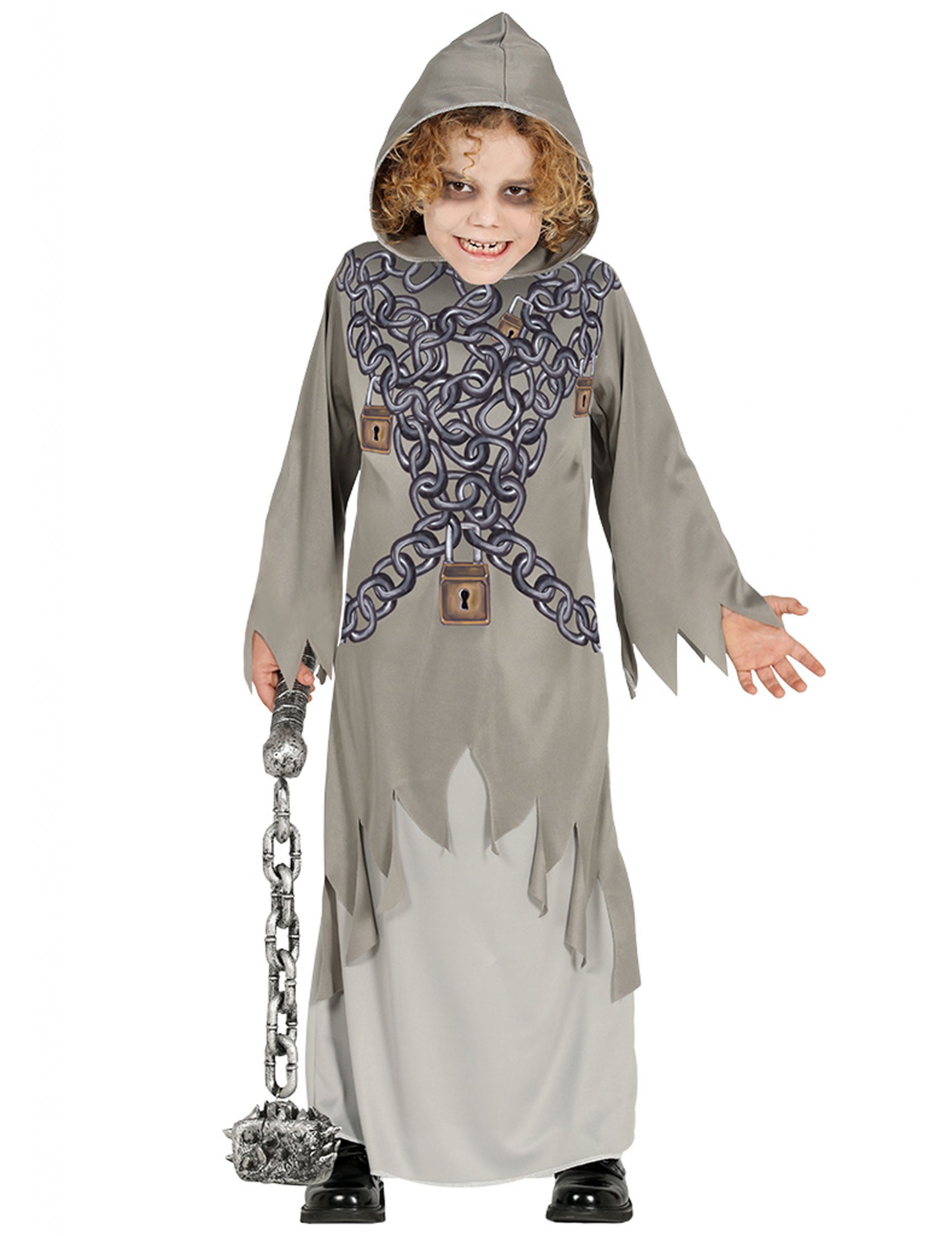 Déguisement fantôme enchaîné gris enfant Halloween