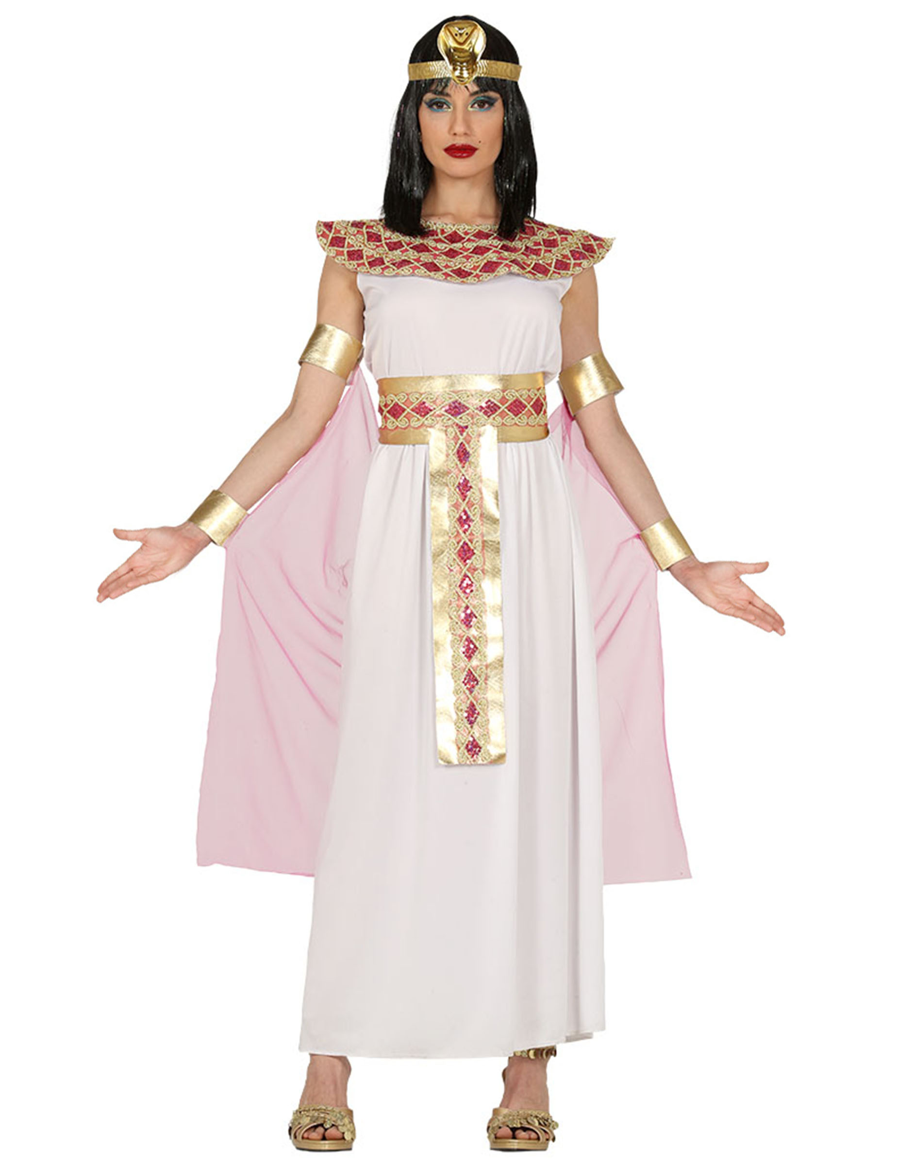 Déguisement égyptienne rose et or femme