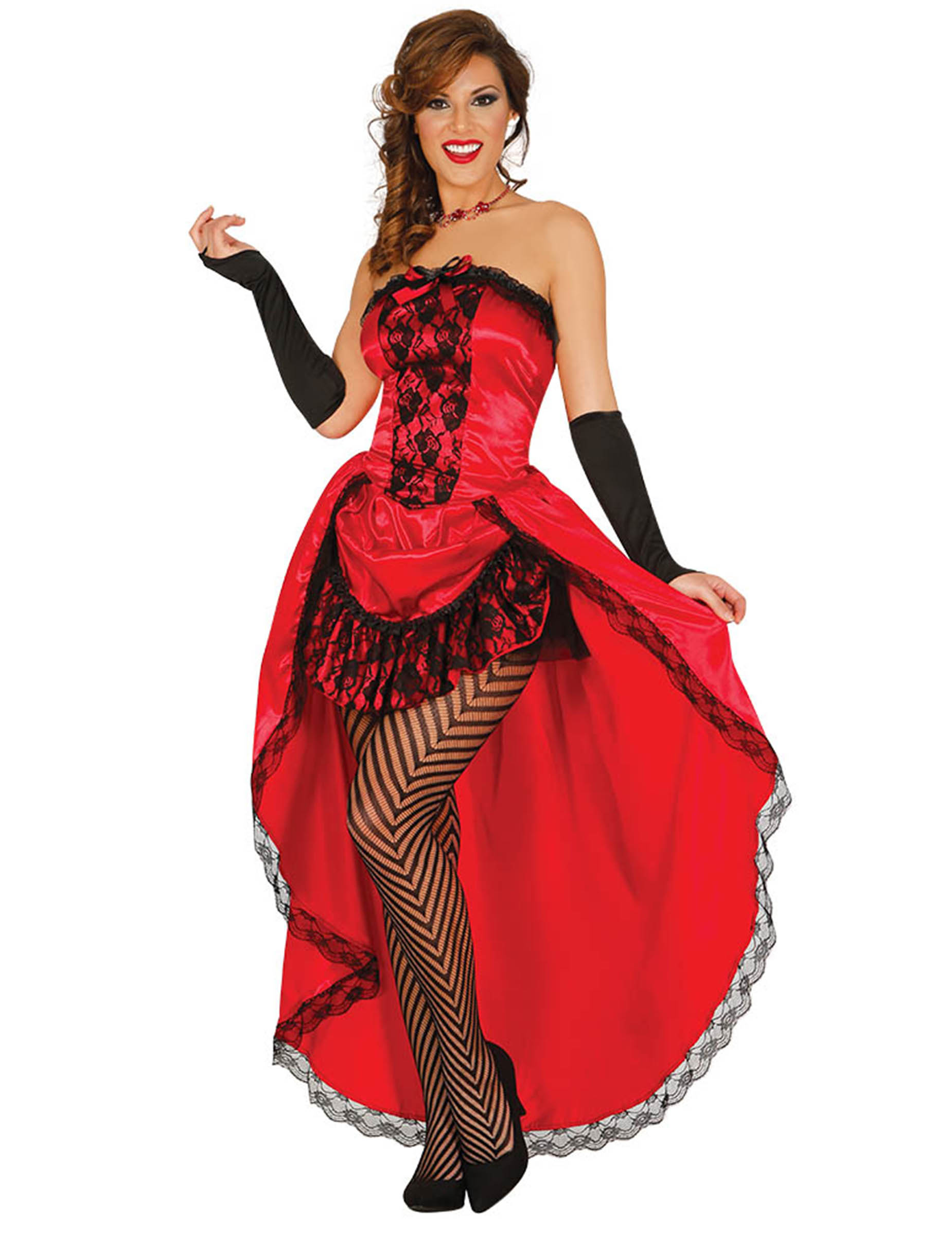 Déguisement miss burlesque rouge femme