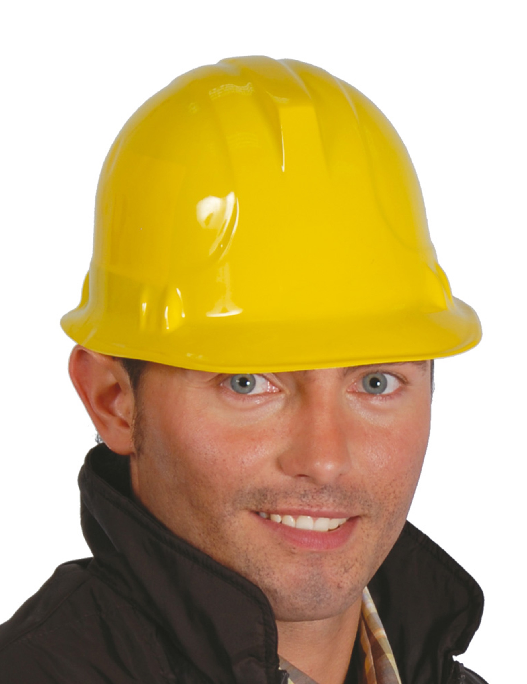 Casque ouvrier du batiment jaune adulte