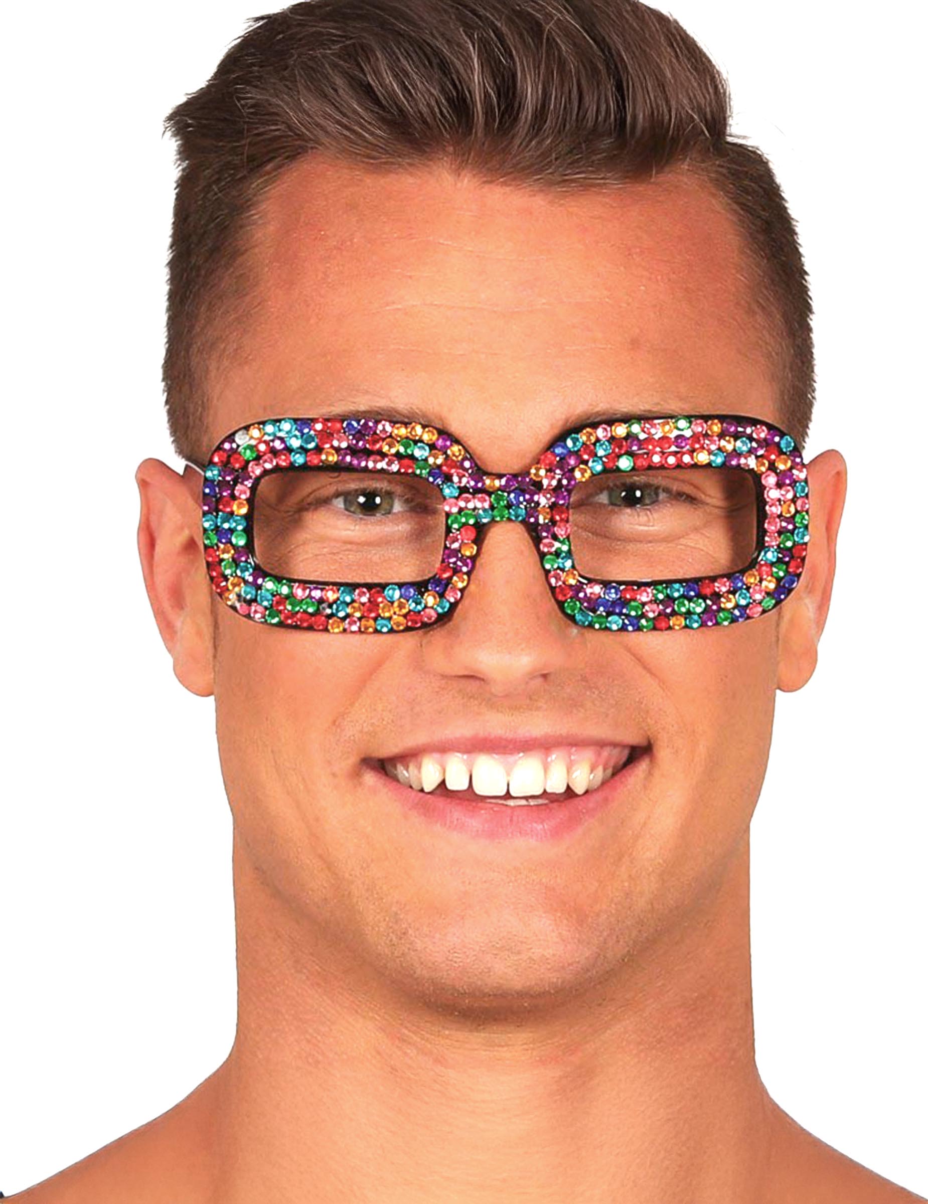 Lunettes pop multicolores adulte