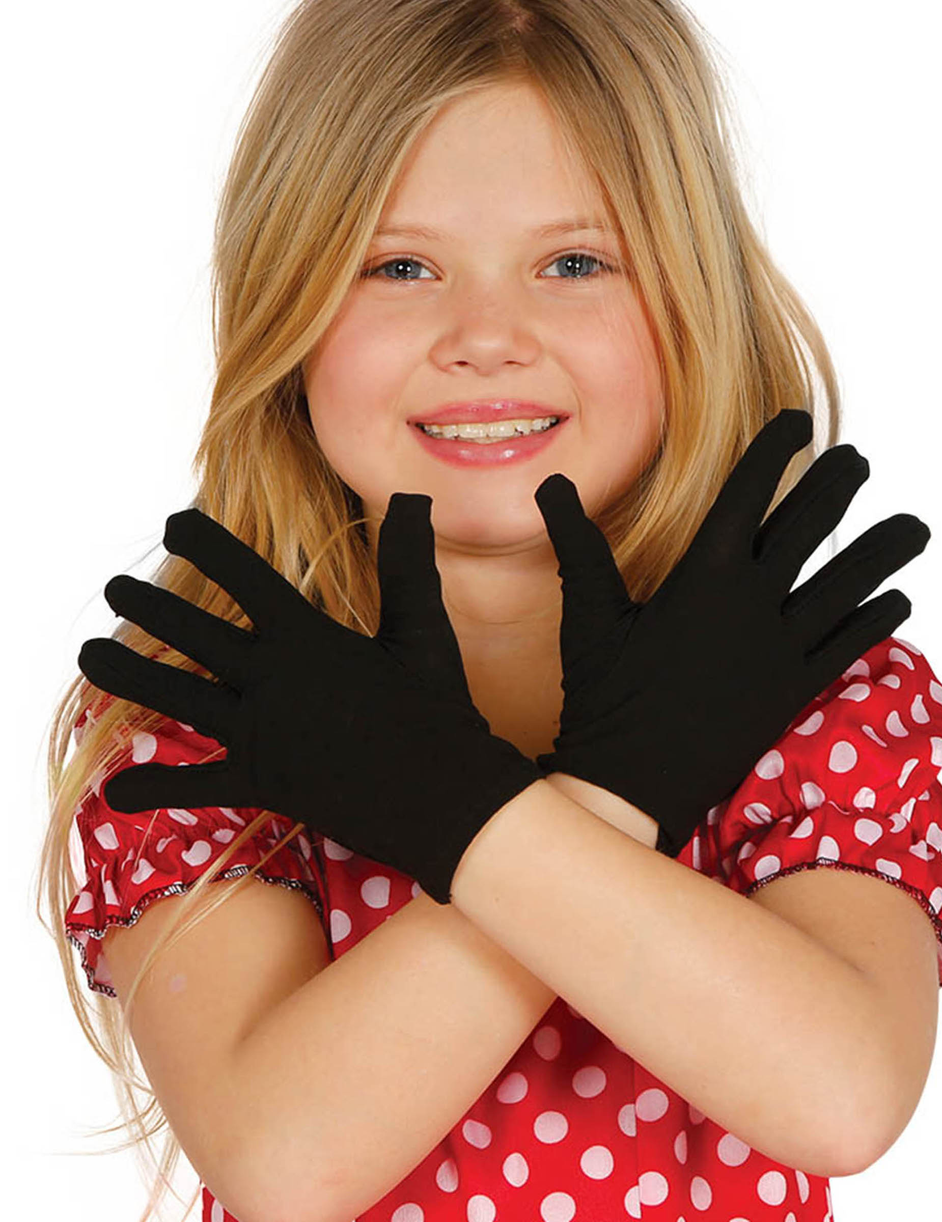 Gants courts noirs enfant