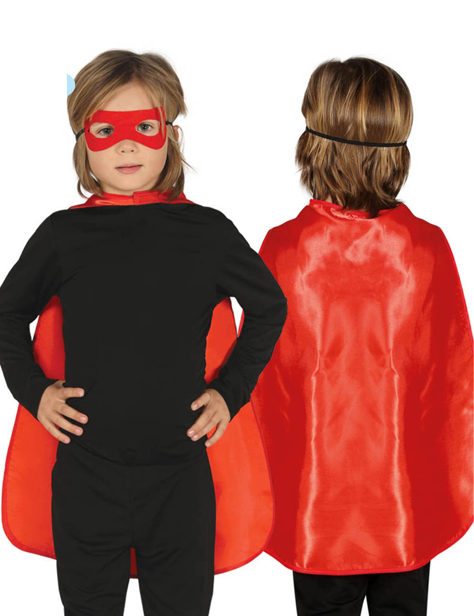 Cape super héros rouge 55 cm enfant