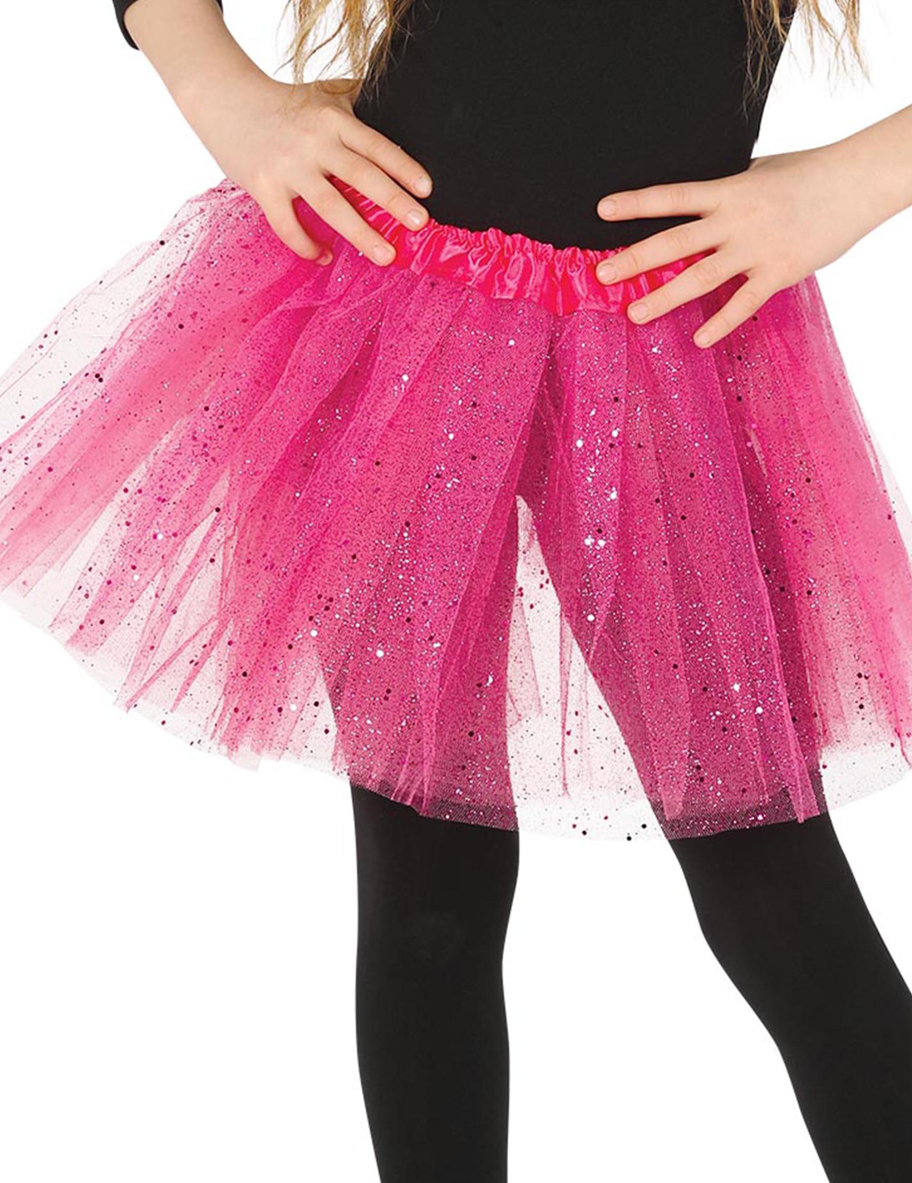 Tutu rose à paillettes fille