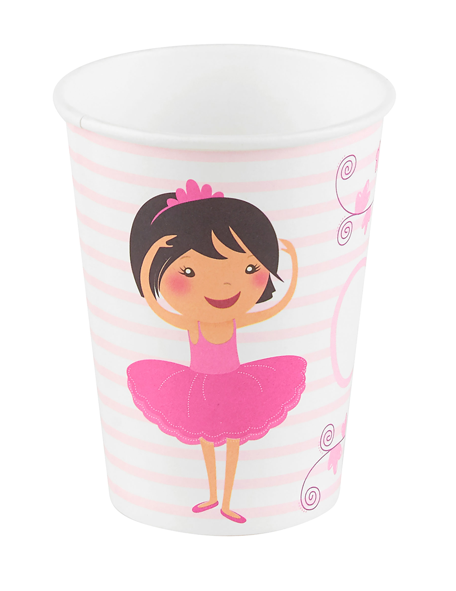 6 Gobelets en carton ballerines 25 cl 7,5 x 9,5 cm
