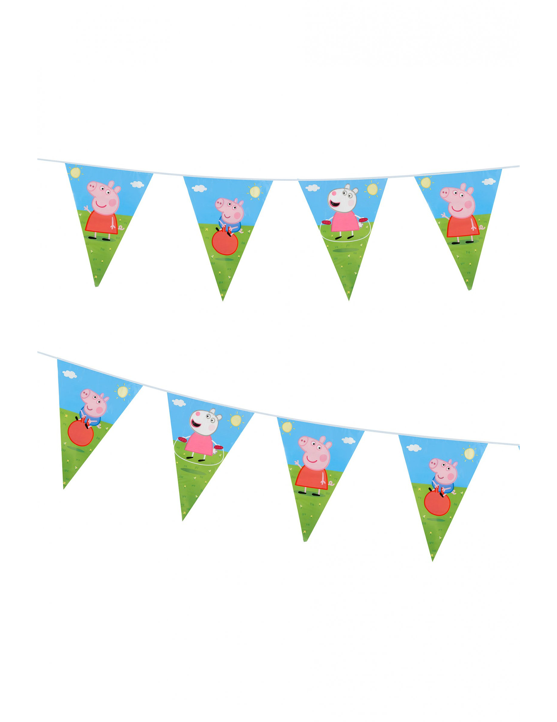 Guirlande en plastique fanions Peppa Pig  270 cm