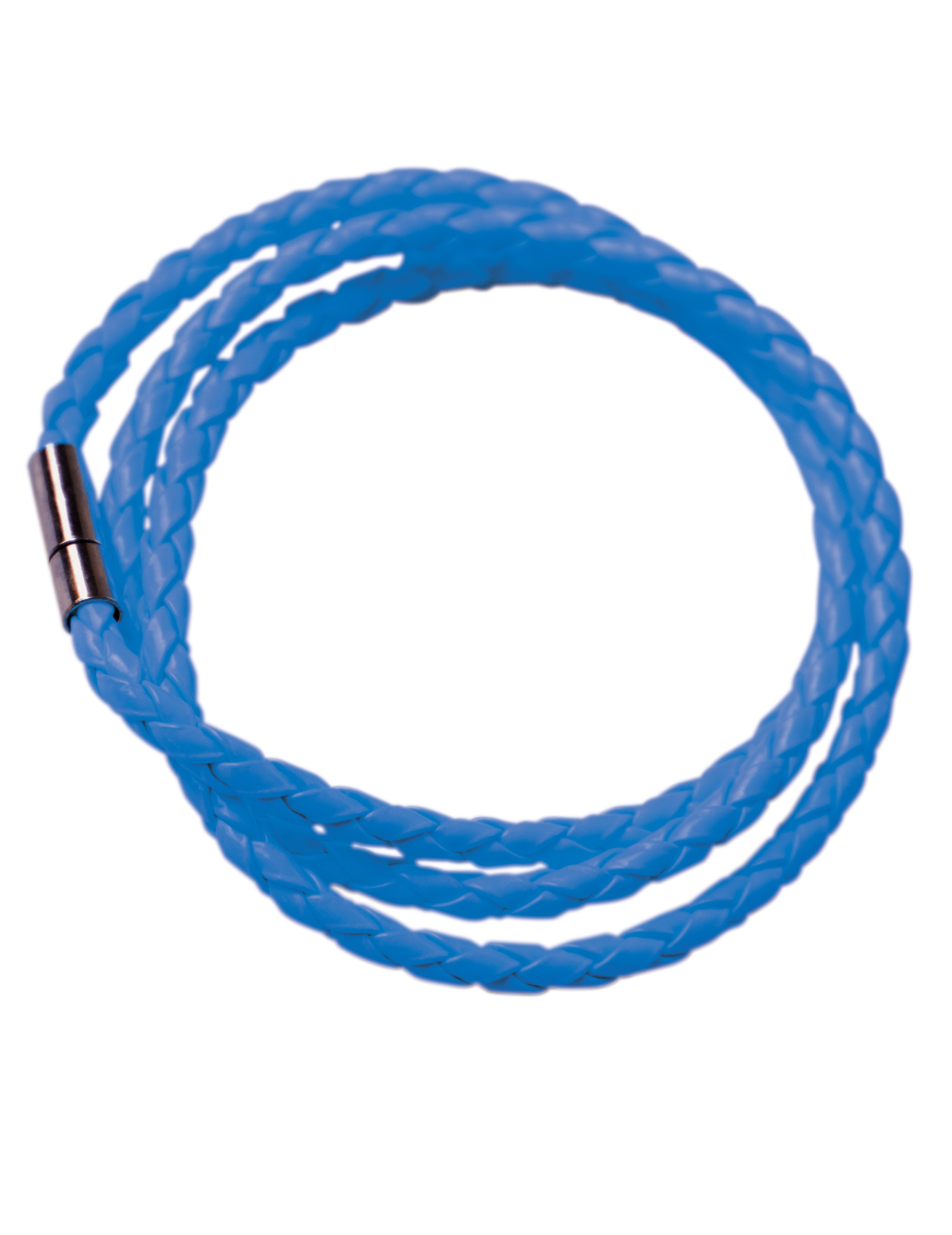 Bracelet tressé bleu fluo adulte