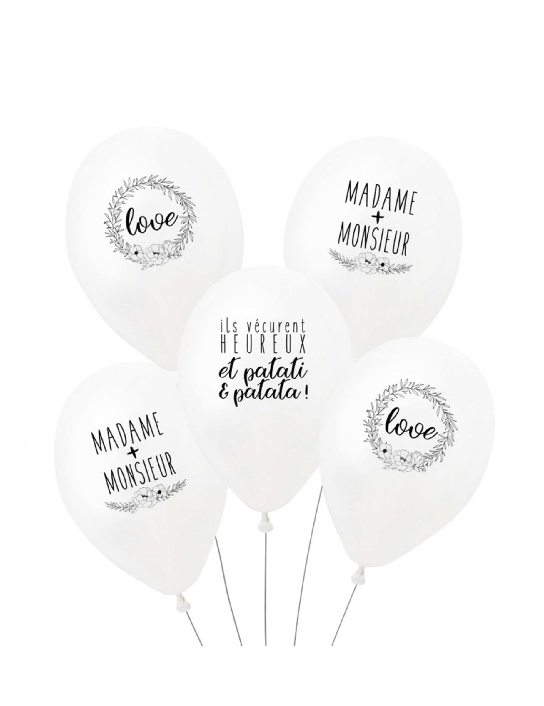 5 Ballons latex biodégradable Il était une fois 27 cm