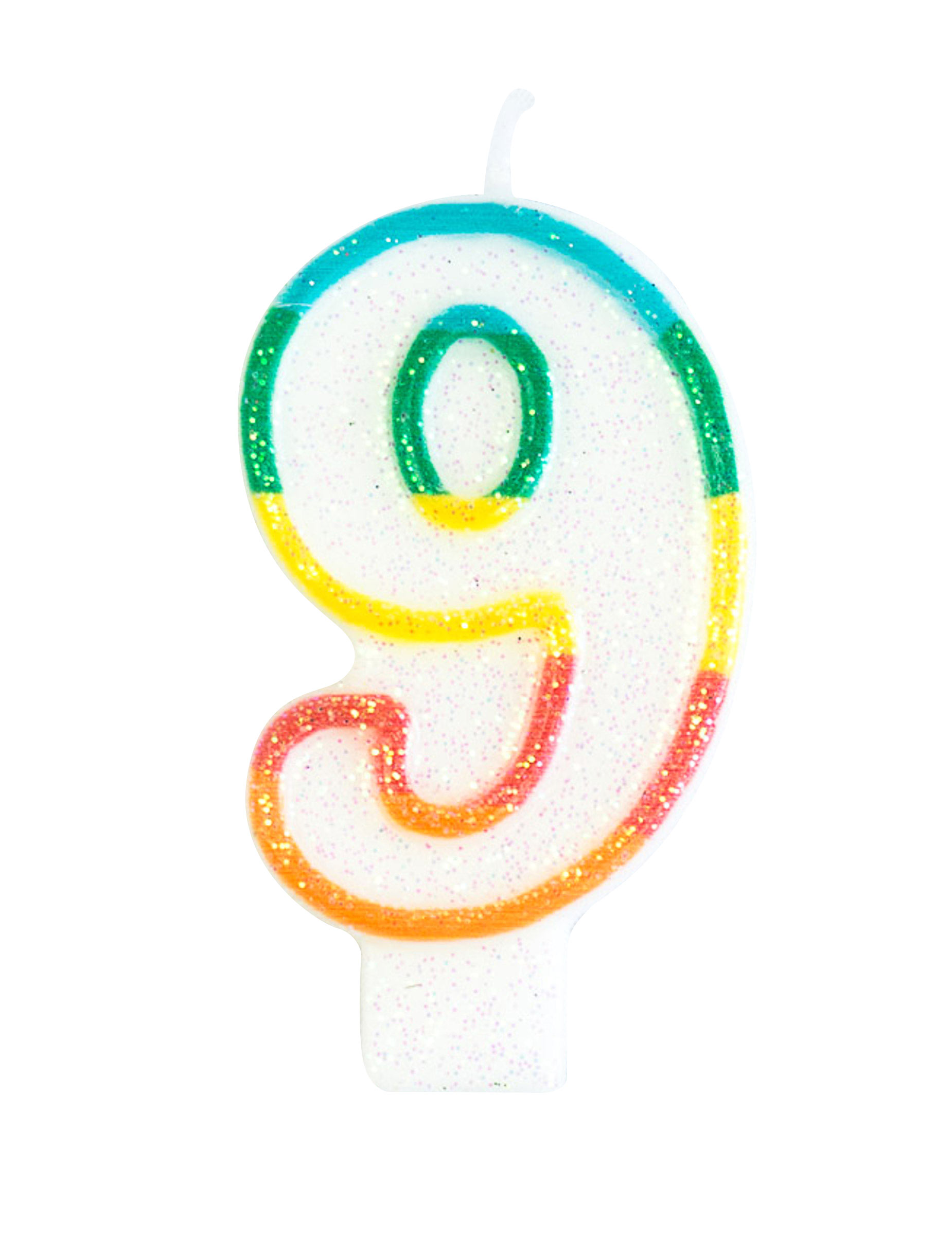 Bougie d'anniversaire chiffre 9 7,5 cm