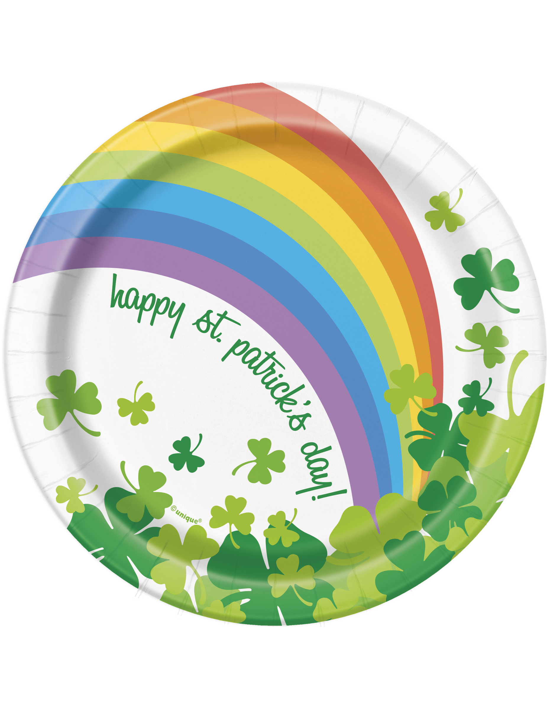 8 Petites assiettes St Patrick Arc-en-Ciel 18 cm