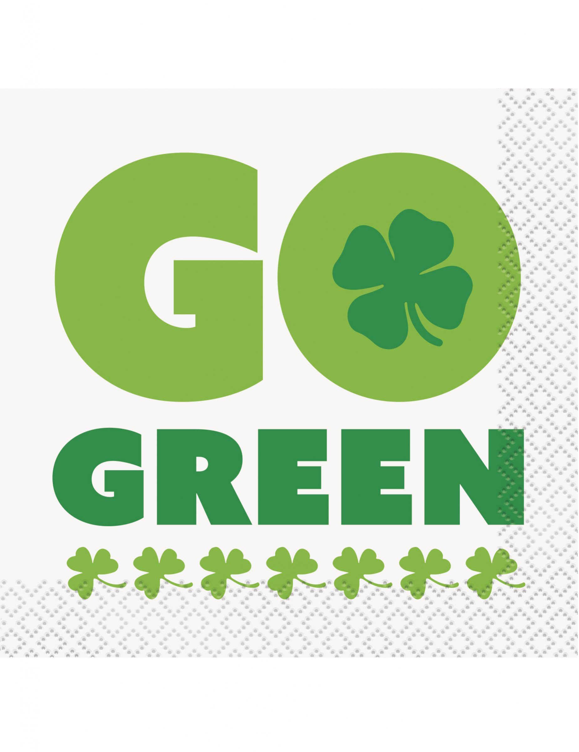 16 Petites serviettes Go Green St Patrick 25 x 25 cm