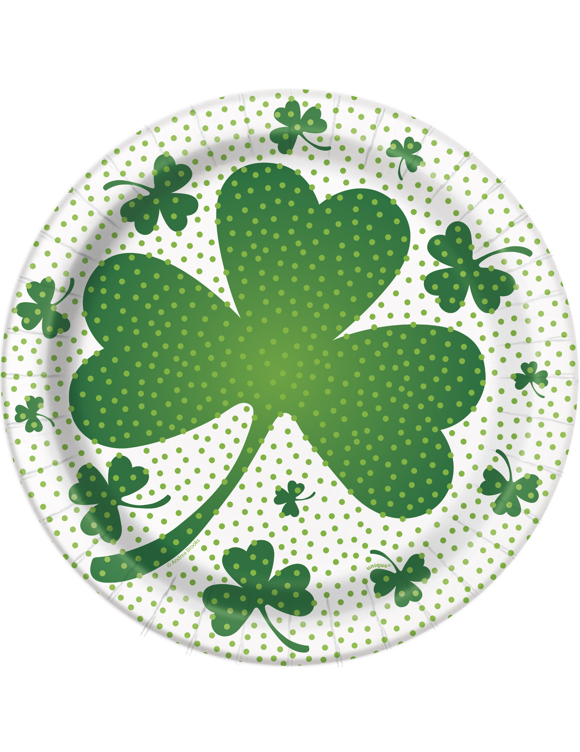 8 Assiettes St Patrick Trèfles 23 cm