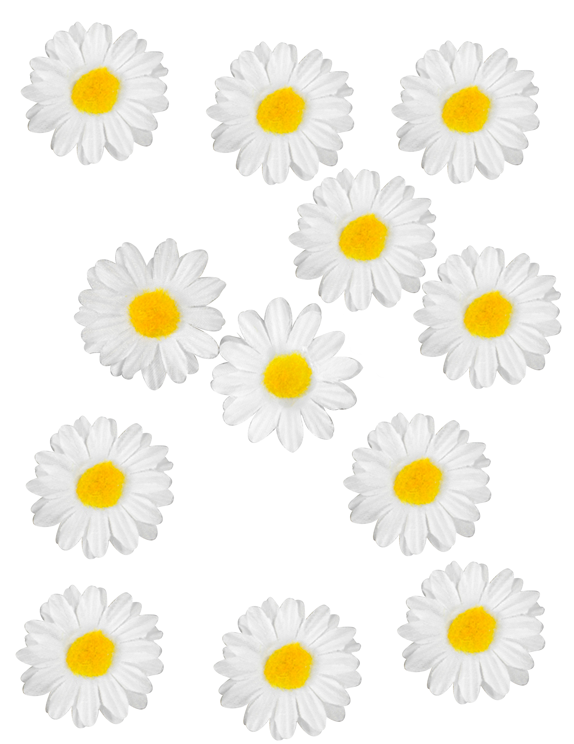 12 Décorations de table Marguerite 3,5 cm