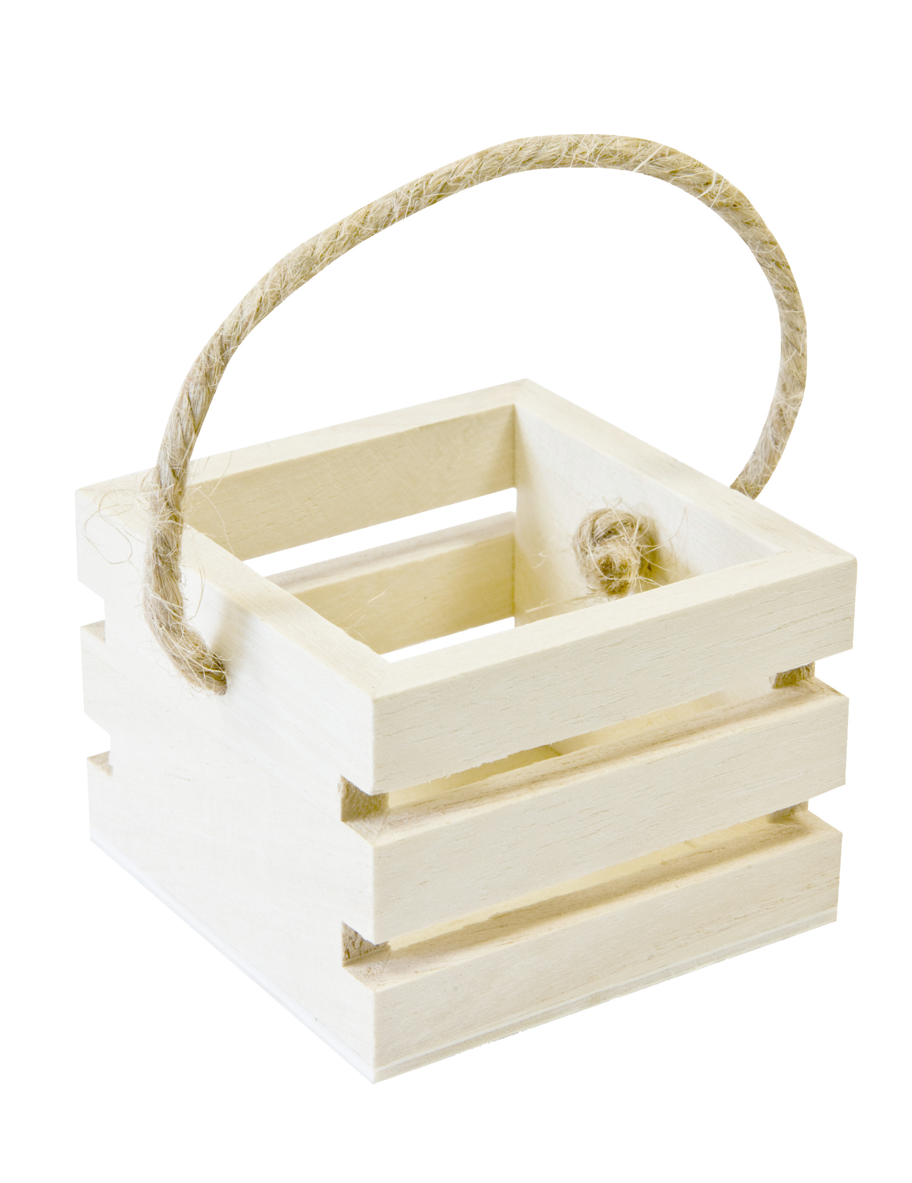 Petite cagette en bois avec anse 5,5 cm