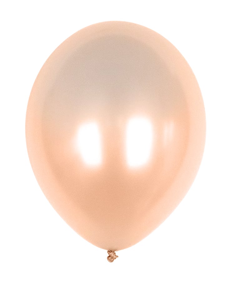 50 Ballons en latex pêche métallisé 30 cm