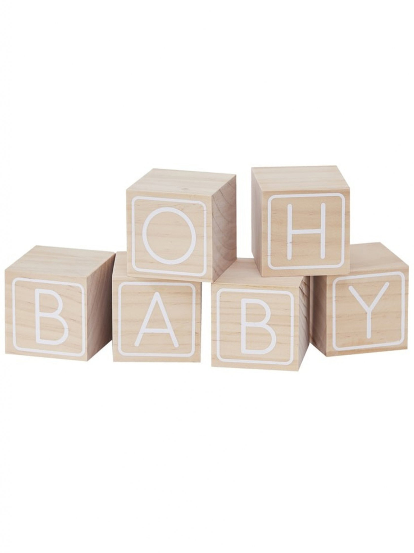 Livre d'or 6 cubes en bois Oh Baby 6 cm