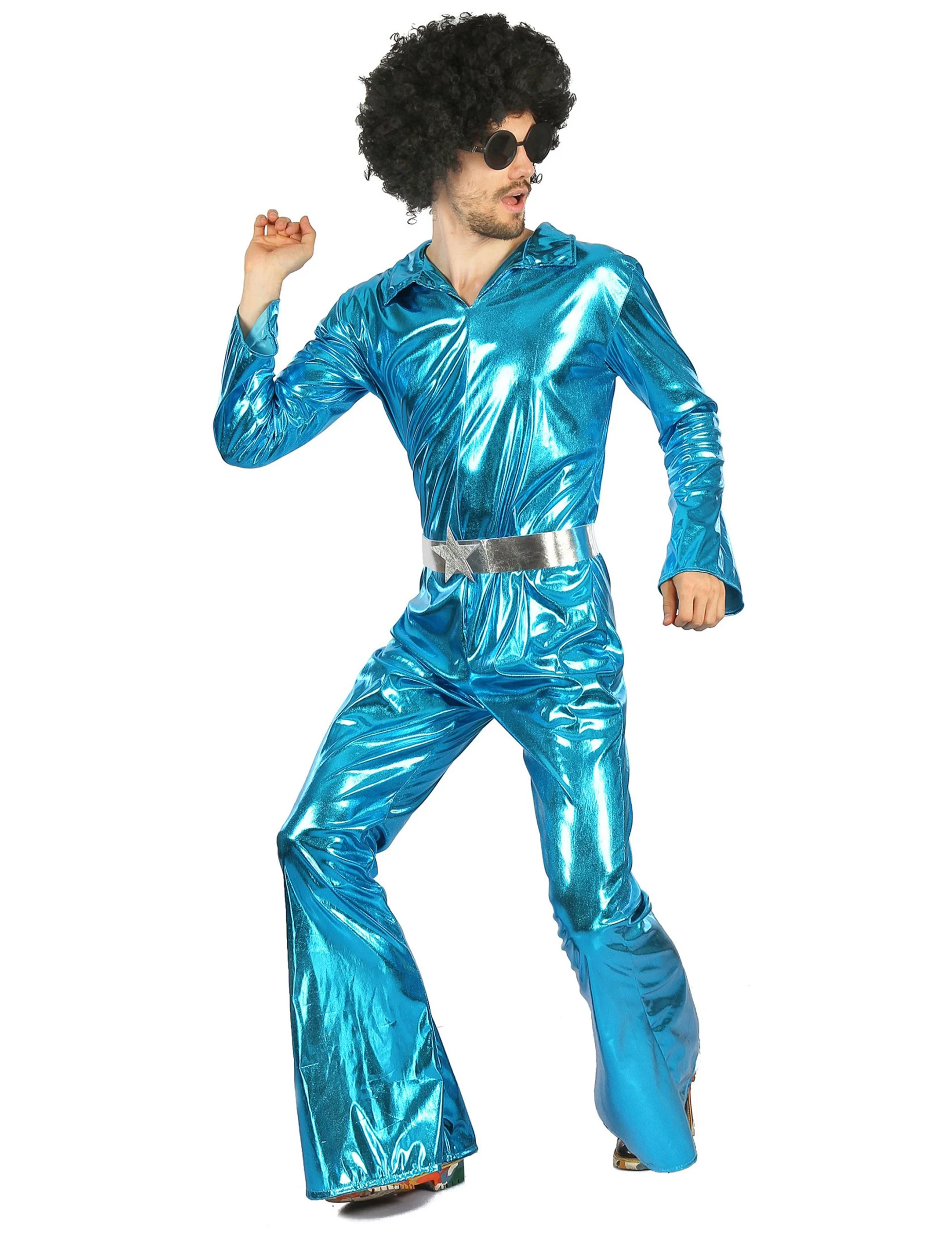 Déguisement disco bleu homme