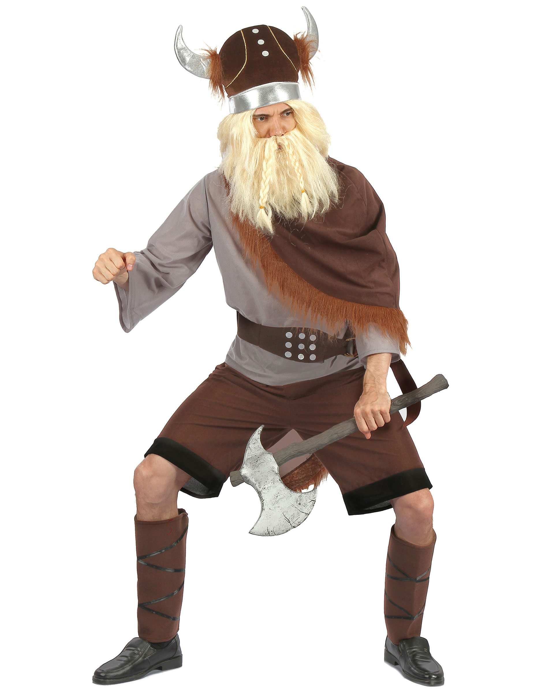 Déguisement viking bicolore homme