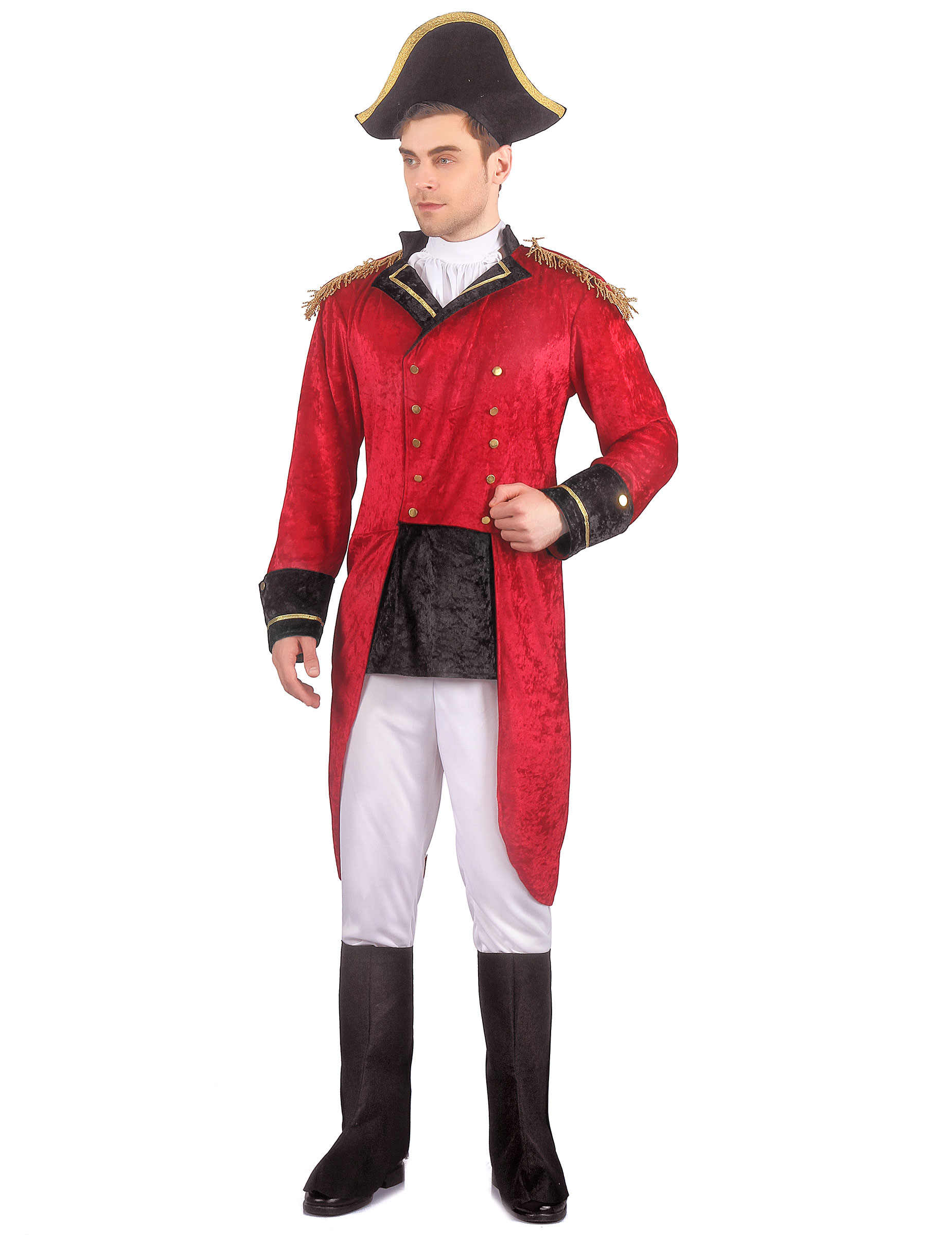 Déguisement Napoléon aspect velours homme