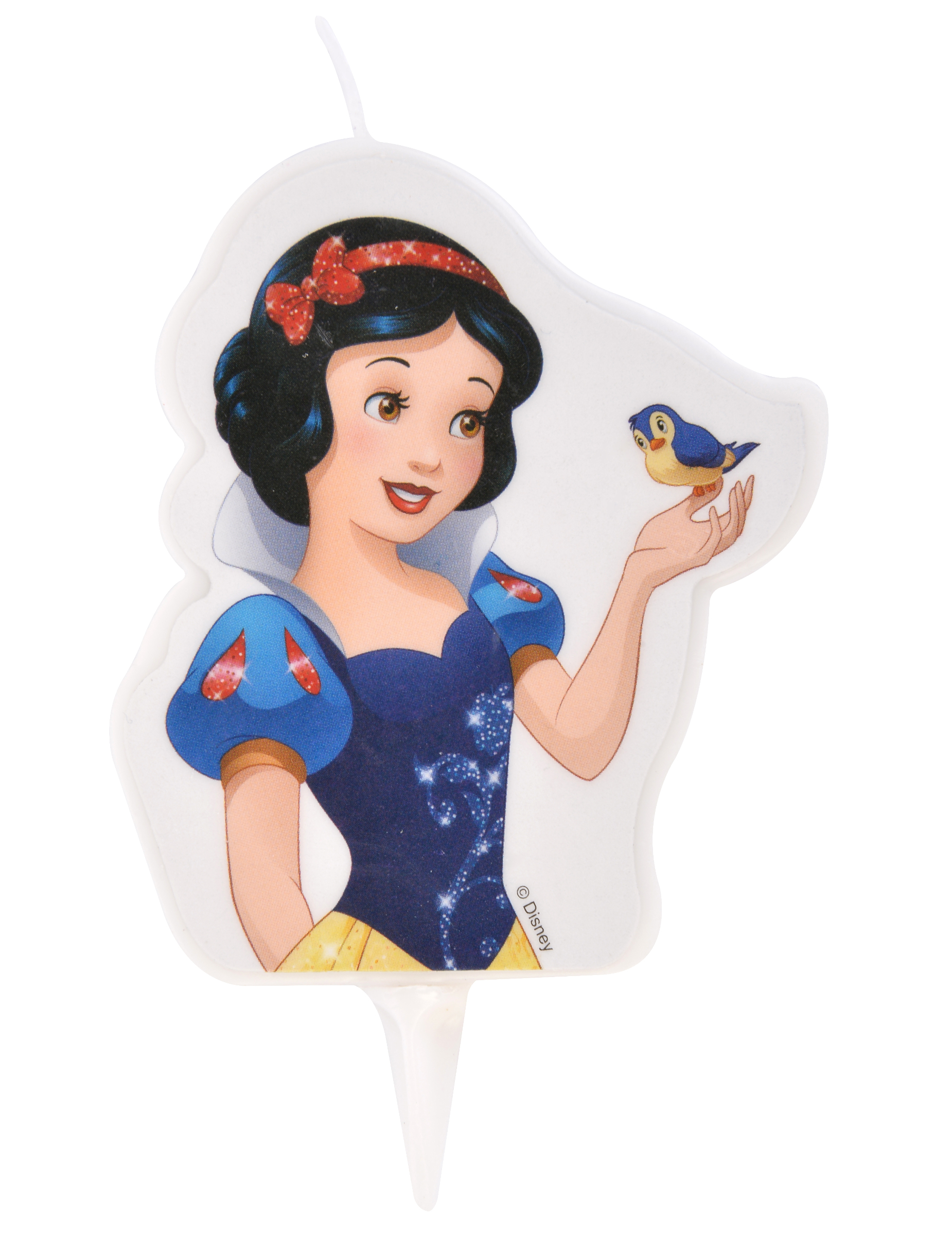 Bougie d'anniversaire Princesses Disney  Blanche Neige 6 x 7,3 cm