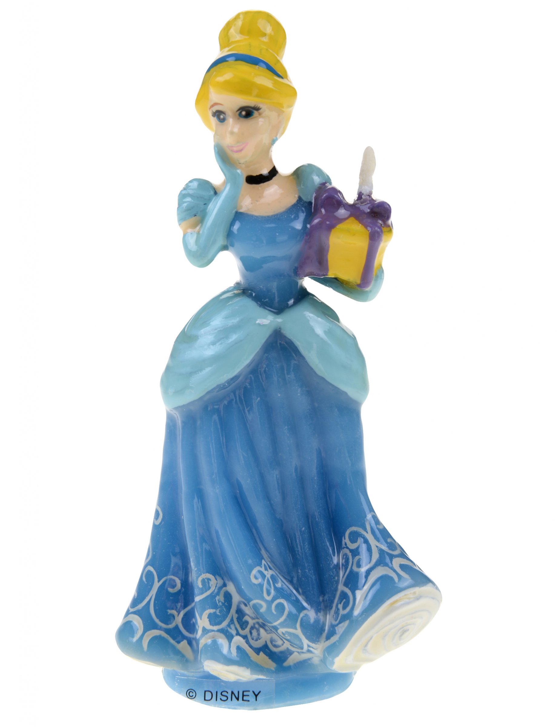 Bougie d'anniversaire 3D Princesses Disney  Cendrillon 9 cm