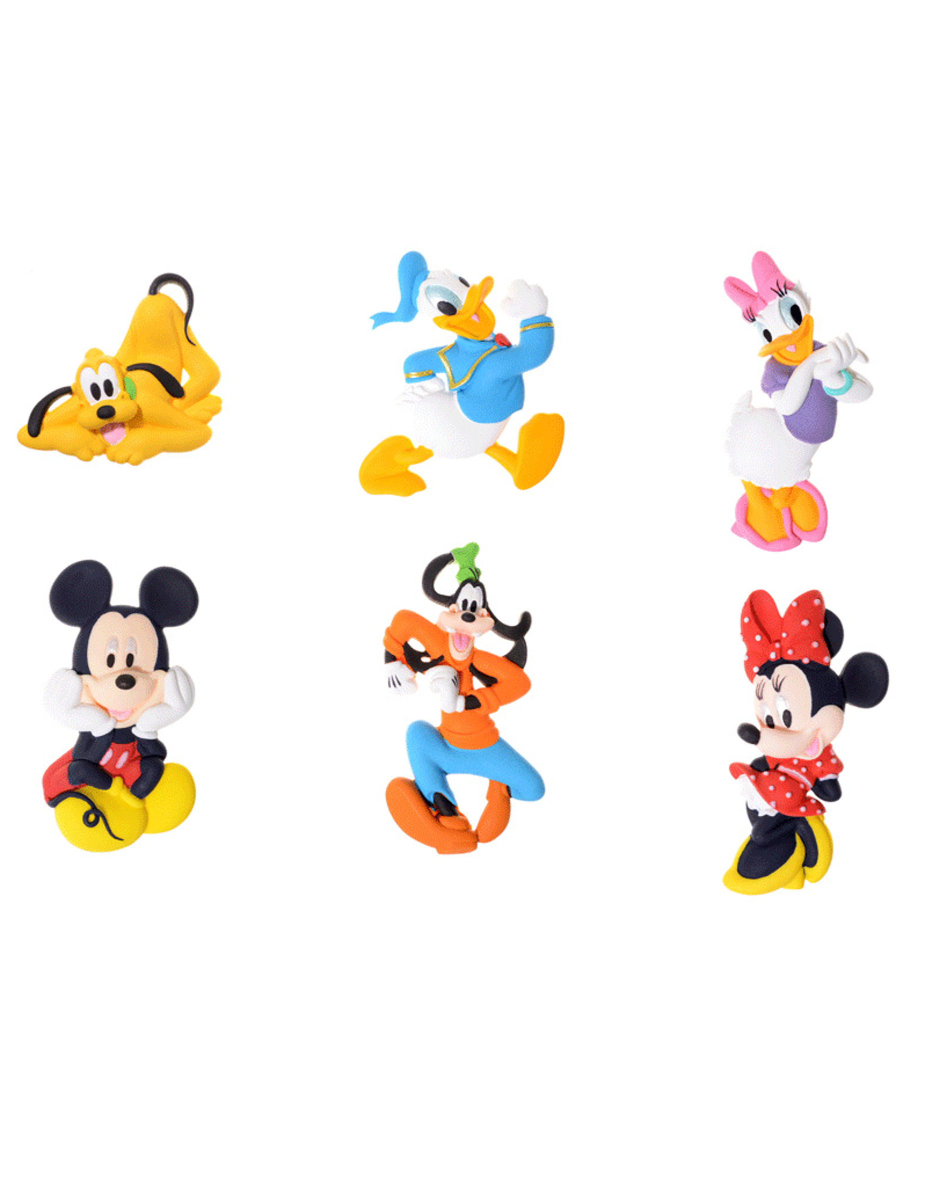 6 Figurines décoratives en sucre Mickey et ses amis