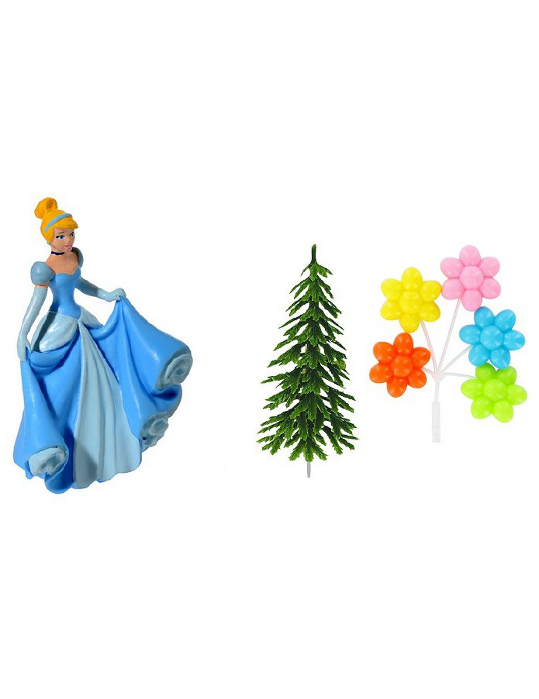 4 accessoires pour gâteau Princesses Disney  Cendrillon 10 x 20,5 x 5 cm