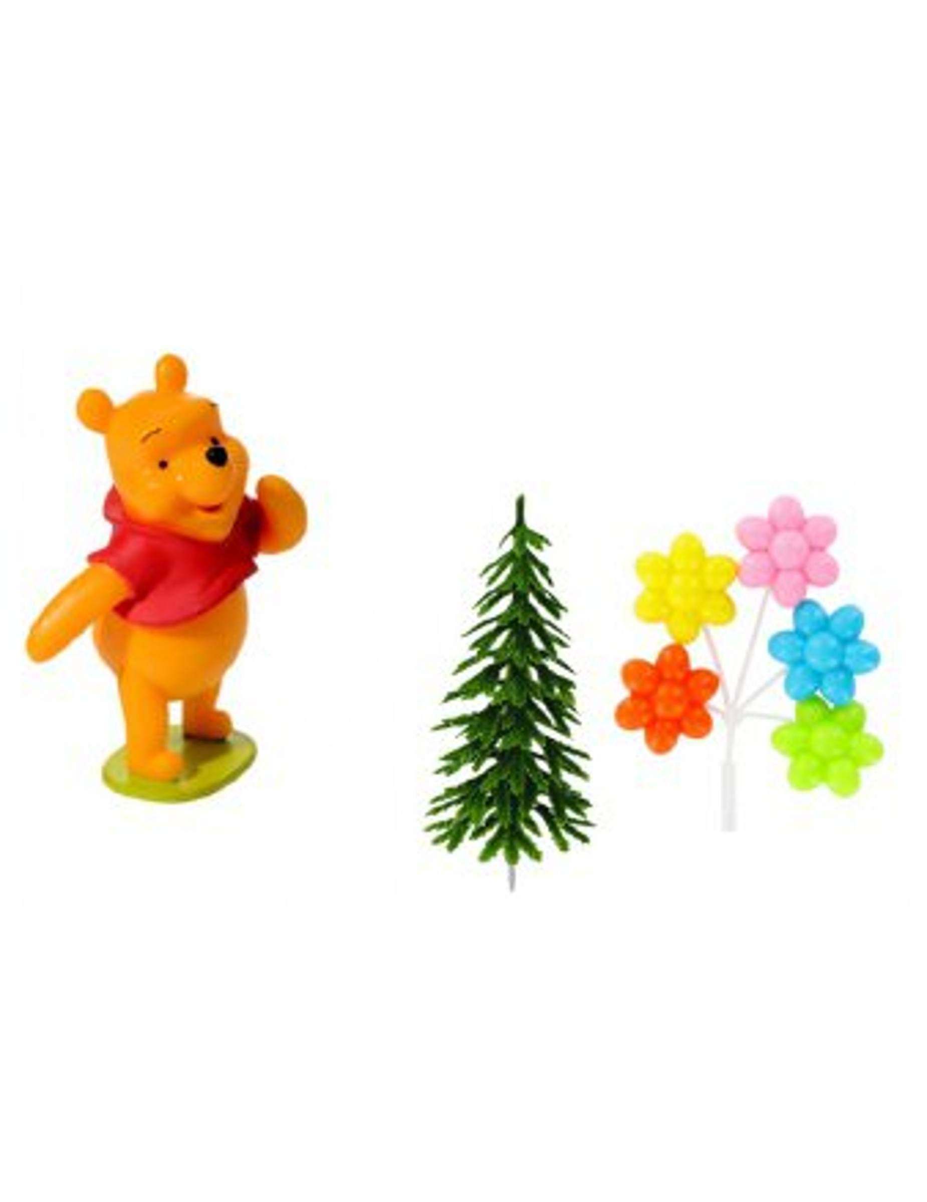 Kit de 4 accessoires pour gâteau Winnie l'Ourson  10 x 20,5 x 5 cm