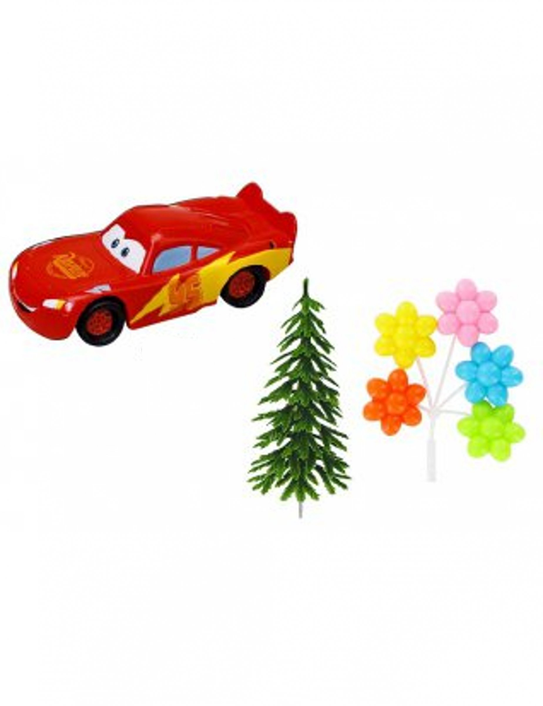 Kit de 4 accessoires pour gâteau Cars  10 x 20,5 x 5 cm