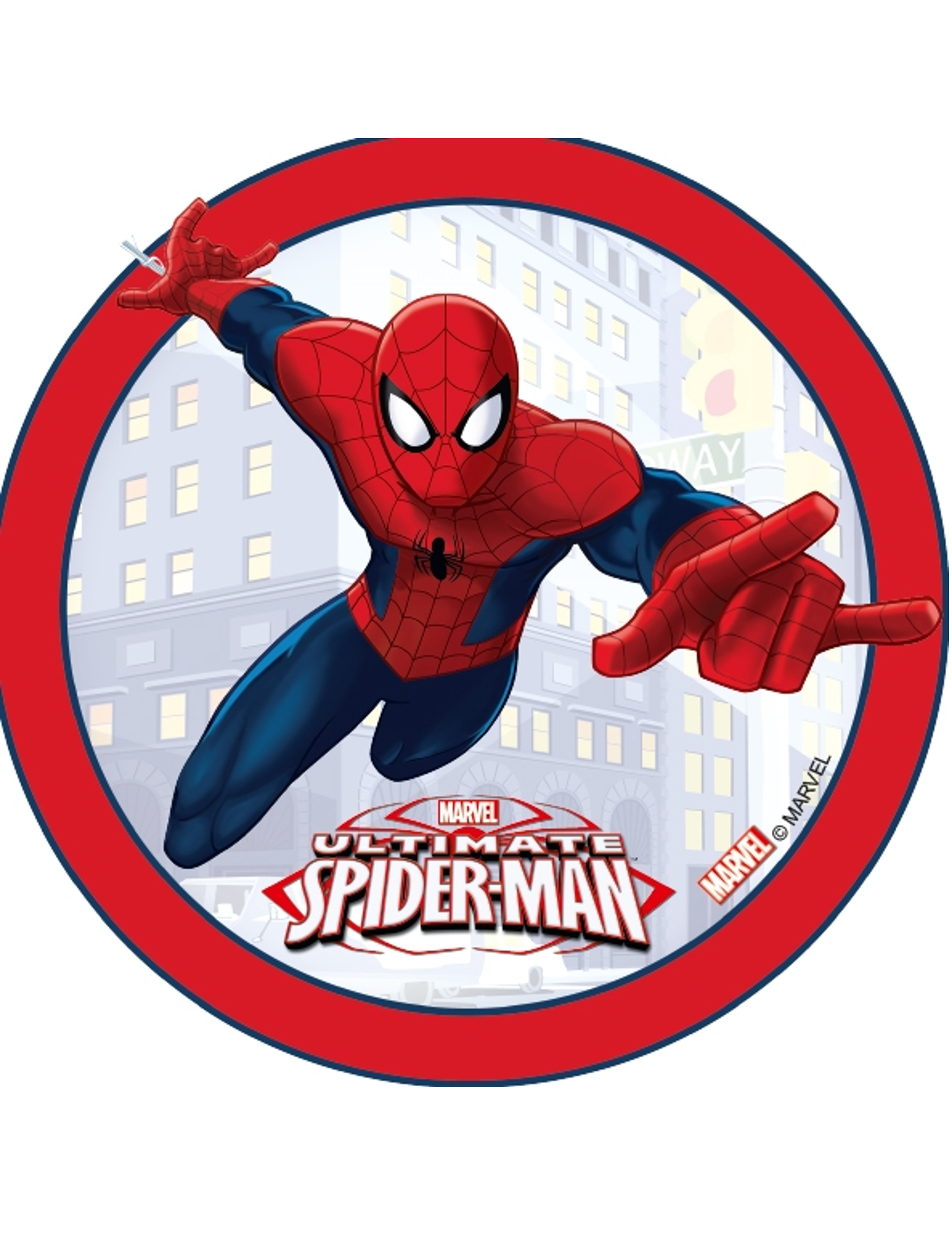 Disque effet 3D azyme Ultimate Spiderman  14,5 cm