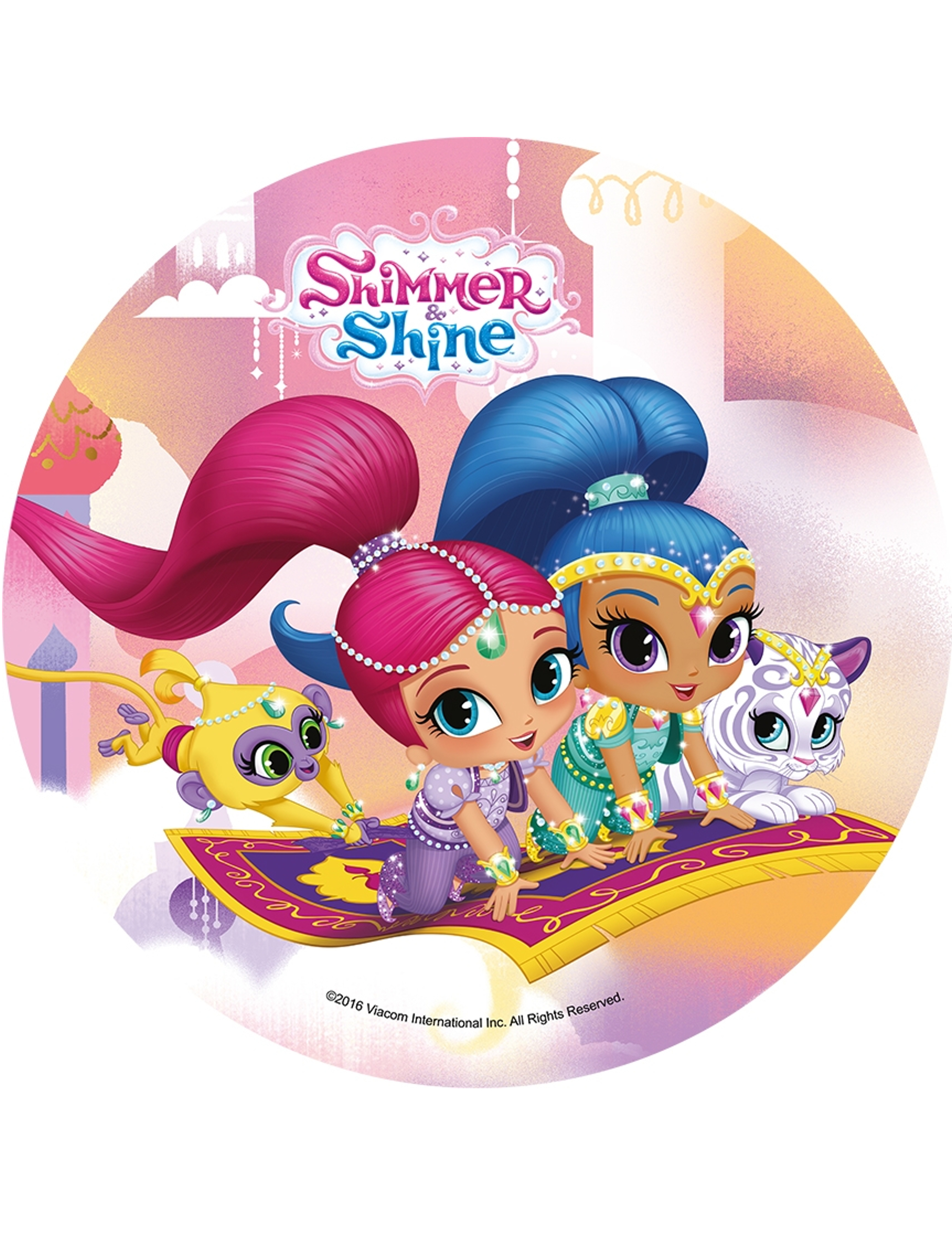 Disque rose azyme Shimmer and Shine  21 cm