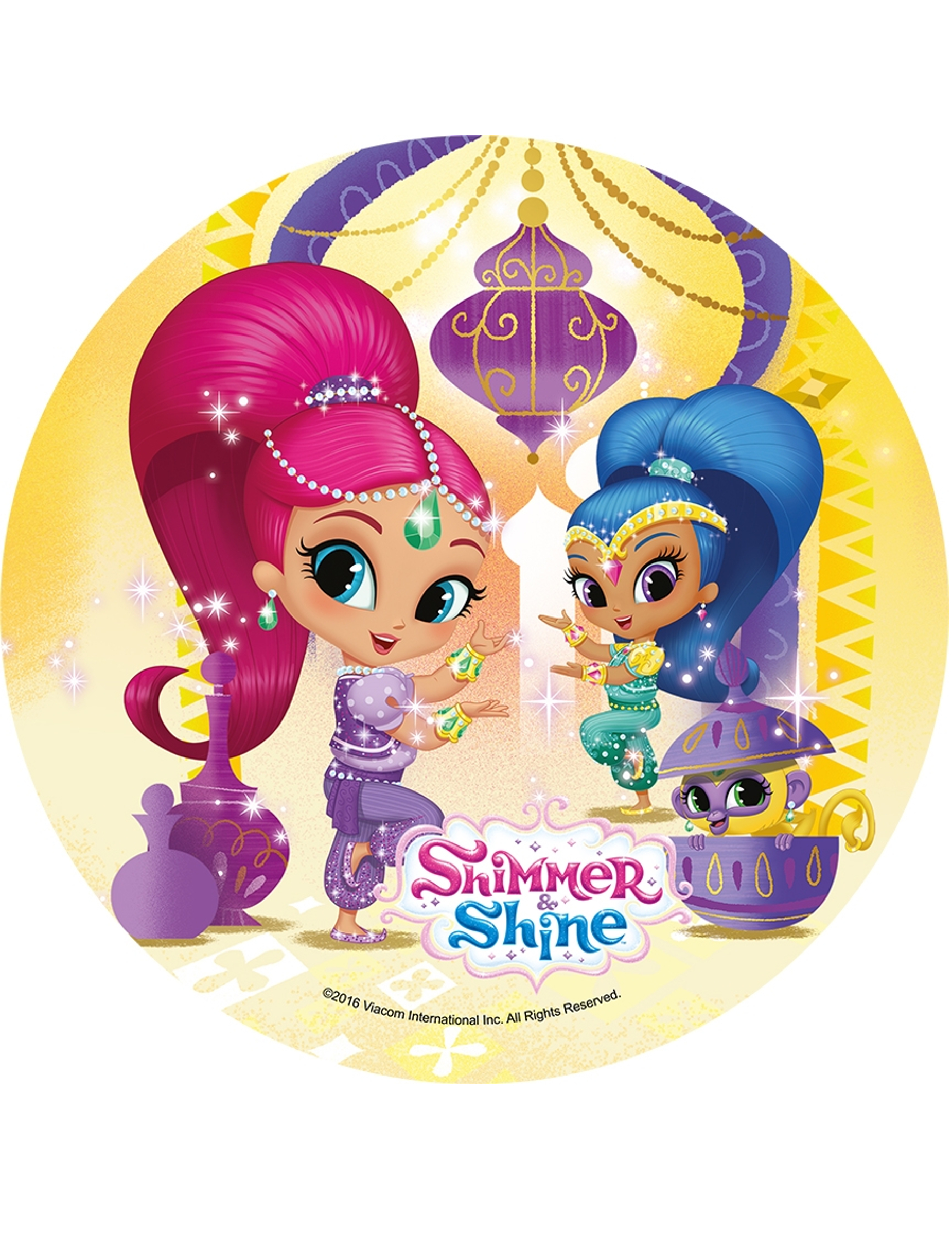 Disque jaune azyme Shimmer and Shine  21 cm
