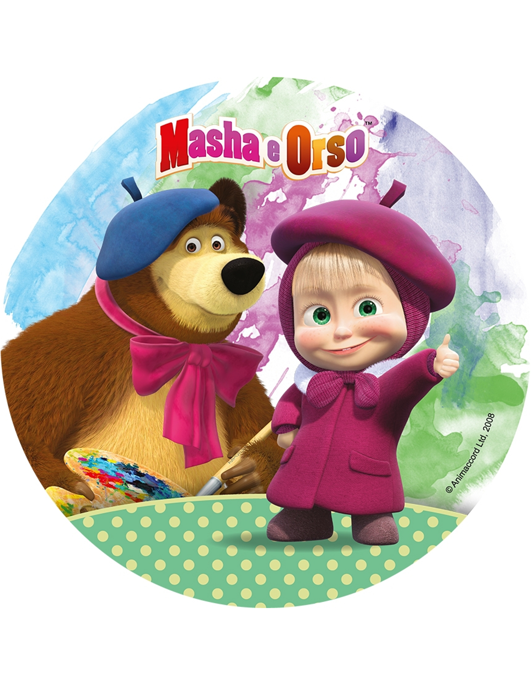 Disque en azyme Masha and Michka  21 cm