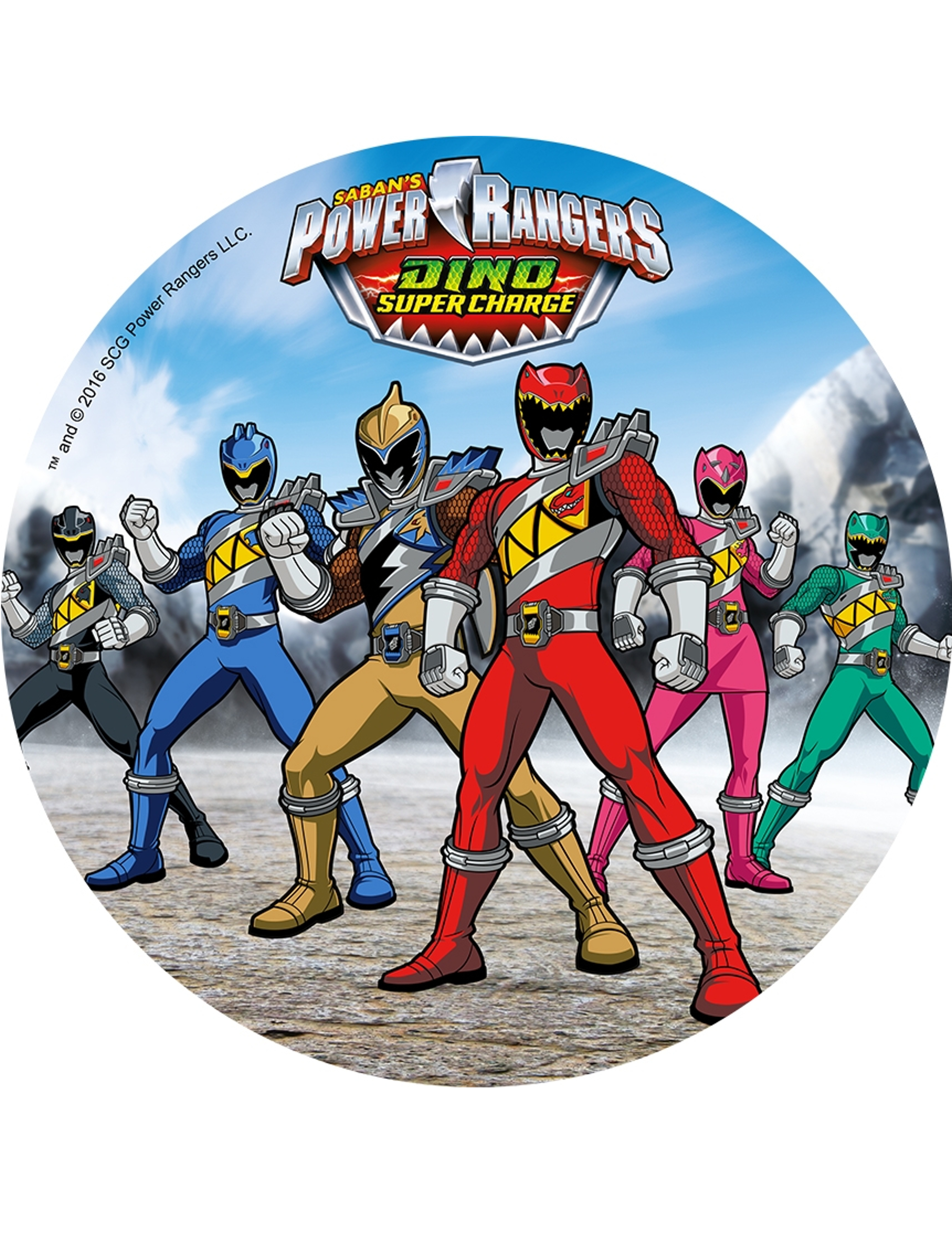Disque en azyme Power Rangers  21 cm