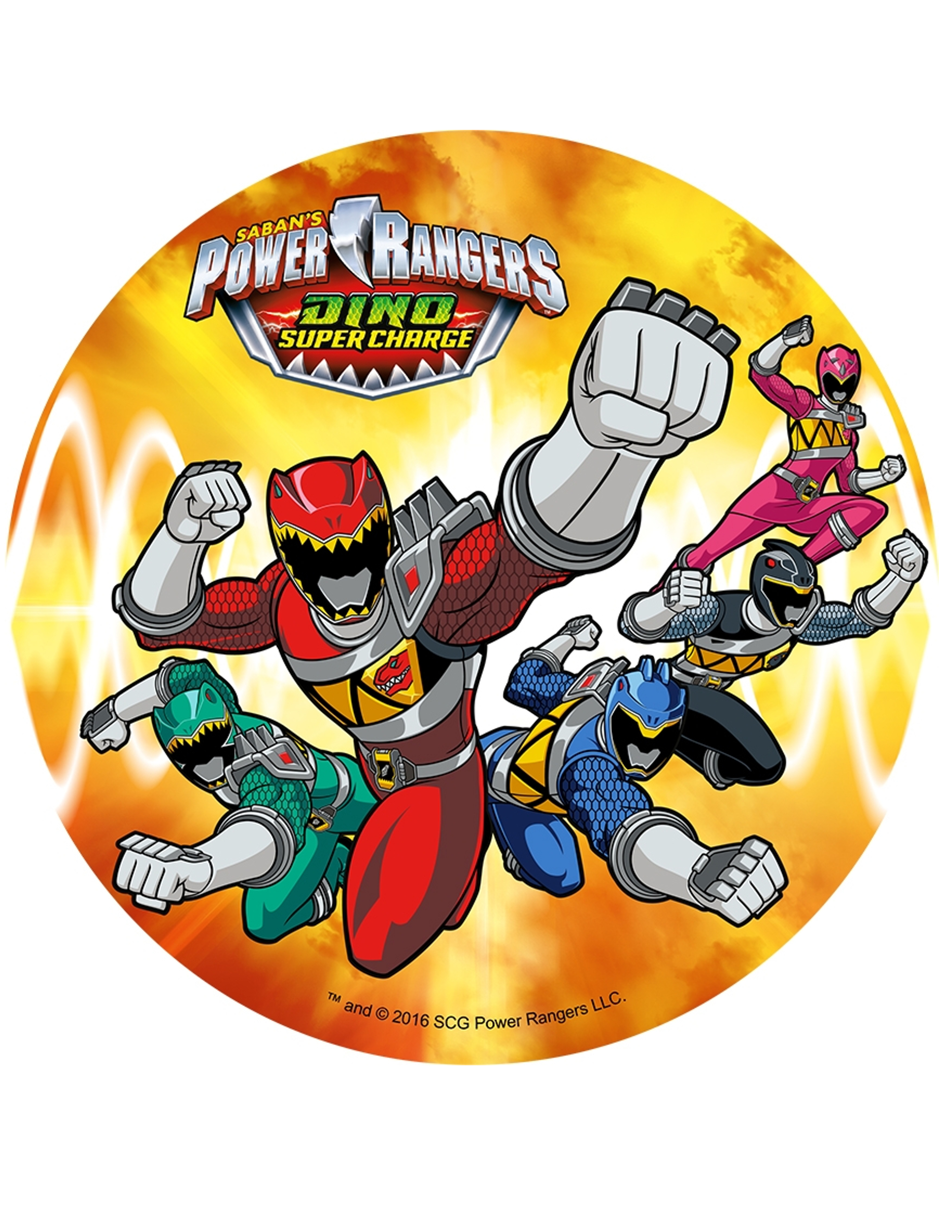 Disque orange azyme Power Rangers  21 cm