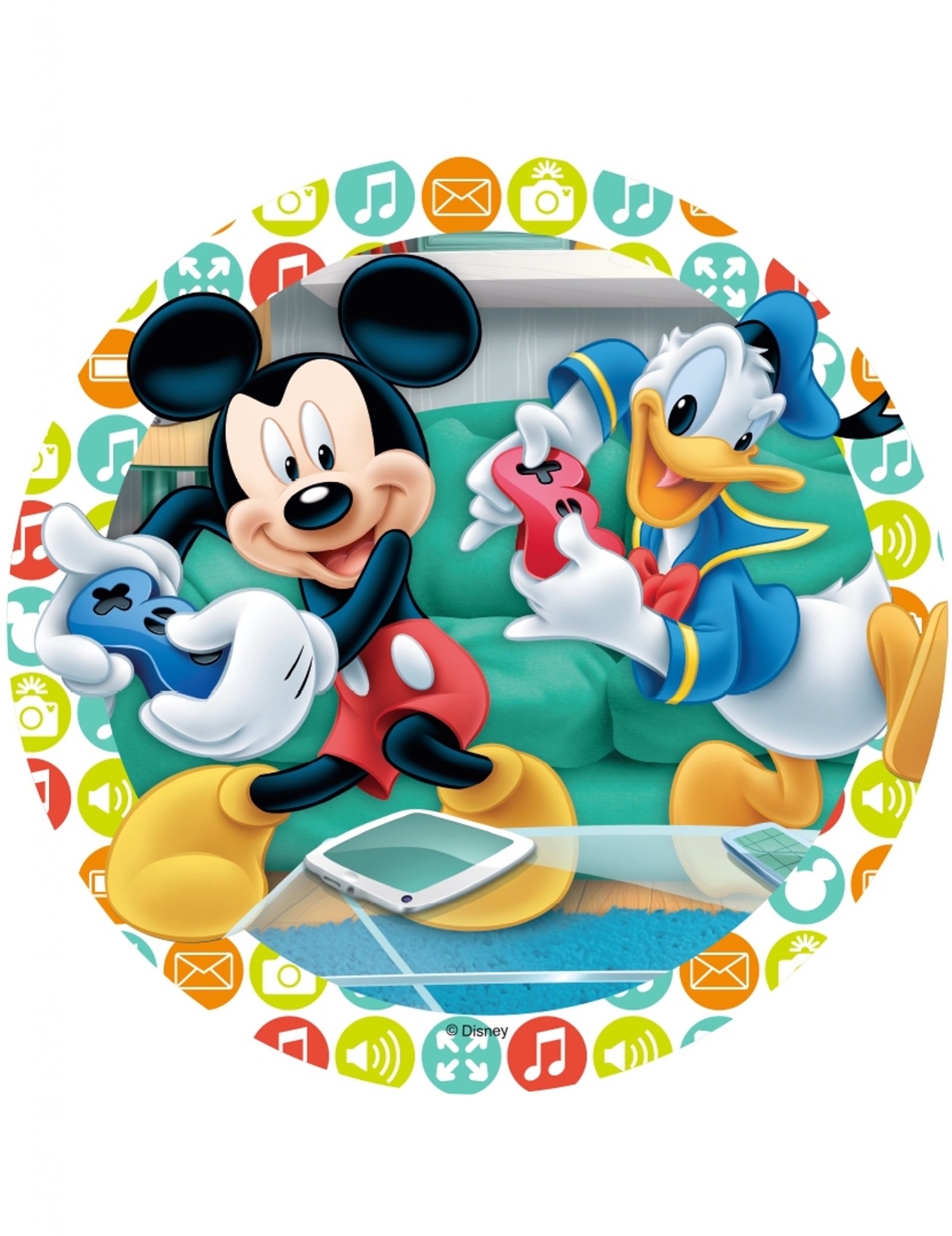 Disque azyme Mickey Mickey et Donald 21 cm