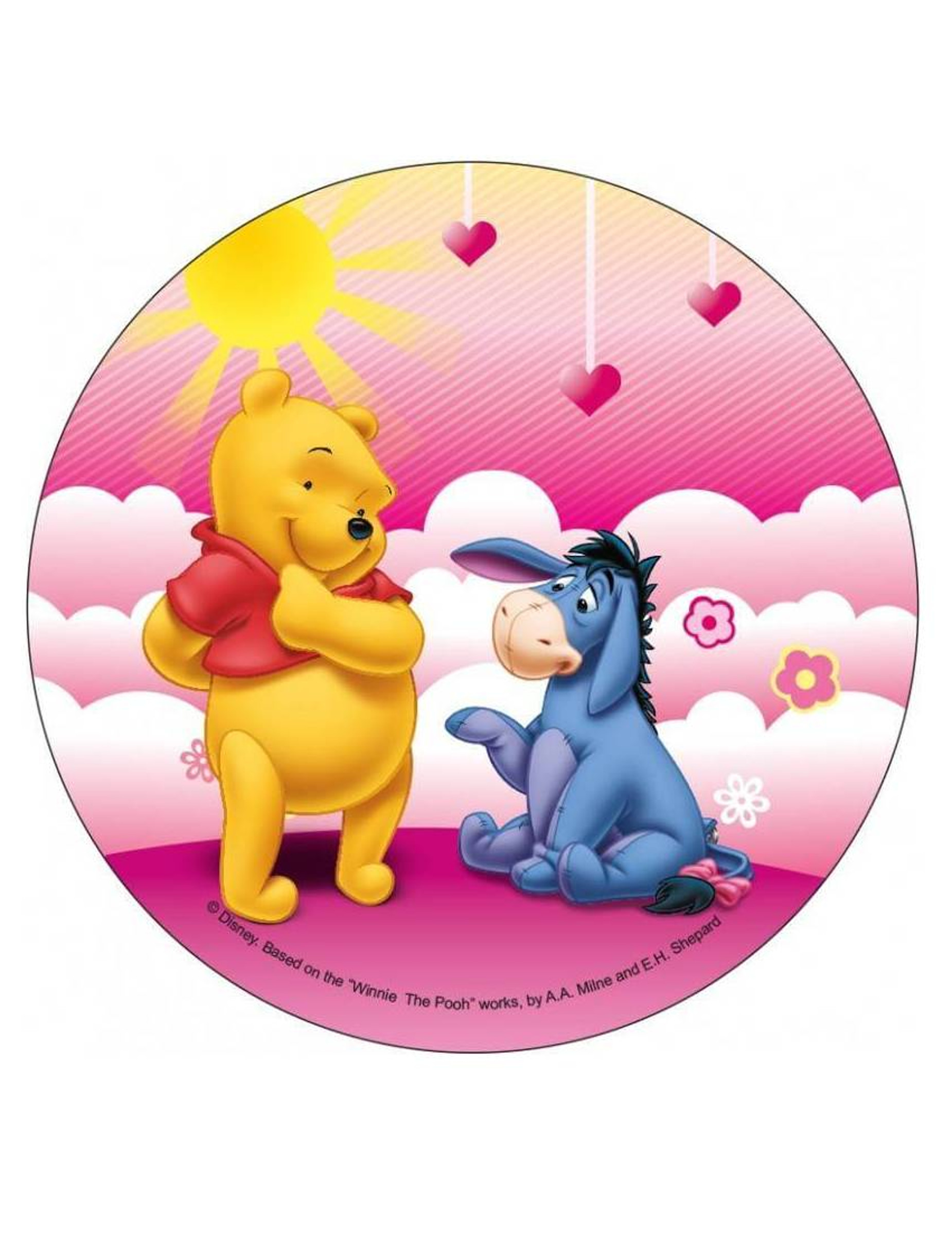 Disque en azyme Winnie l'Ourson  Winnie et Bourriquet 21 cm