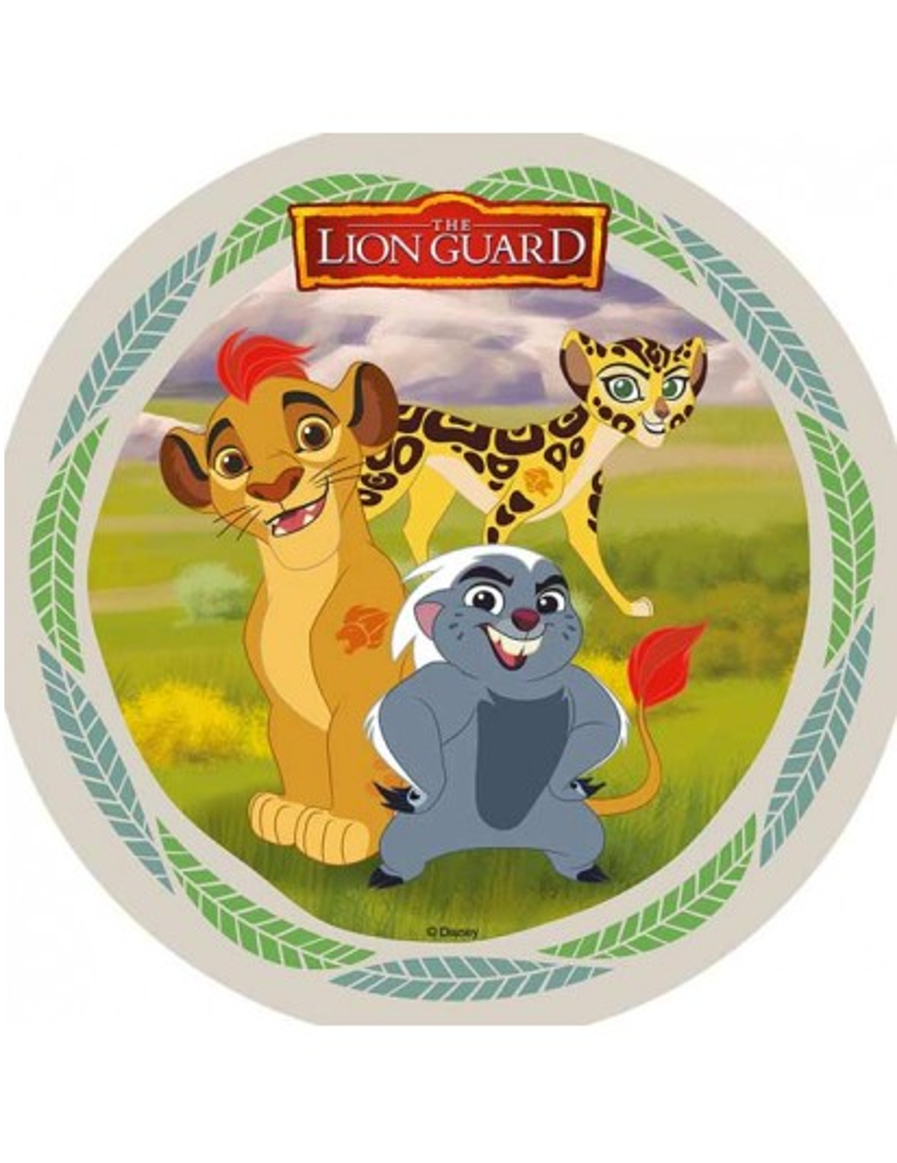 Disque azyme La Garde du Roi Lion  Kion Fuli et Bunga 21 cm