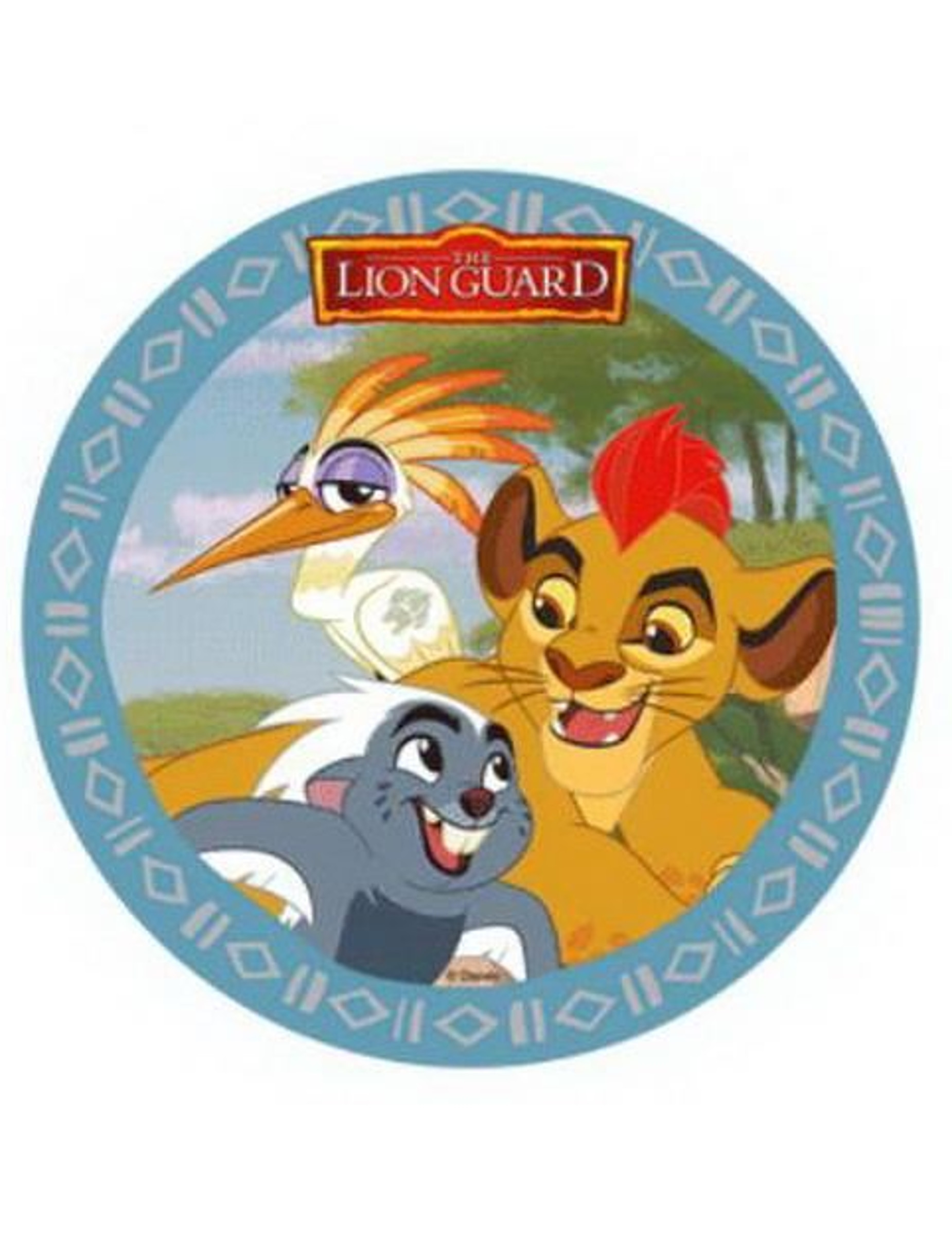 Disque en azyme La Garde du Roi Lion  Kion Ono et Bunga 21 cm
