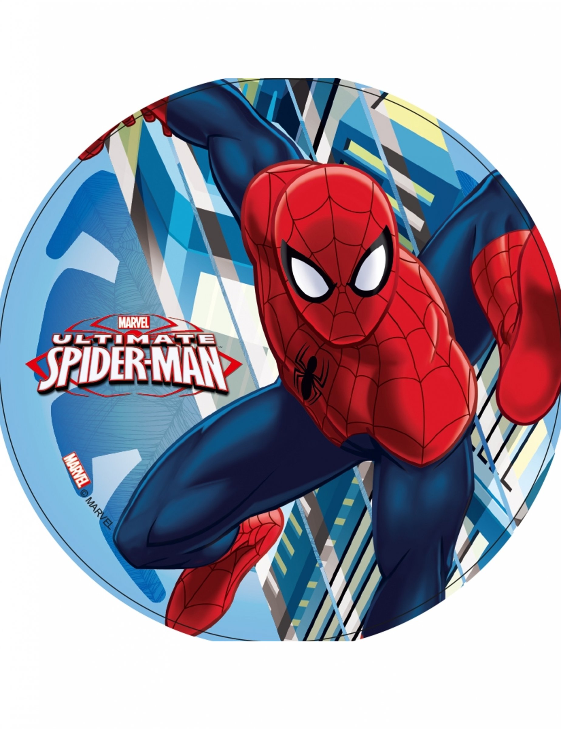 Disque en azyme Ultimate Spiderman  en action 21 cm