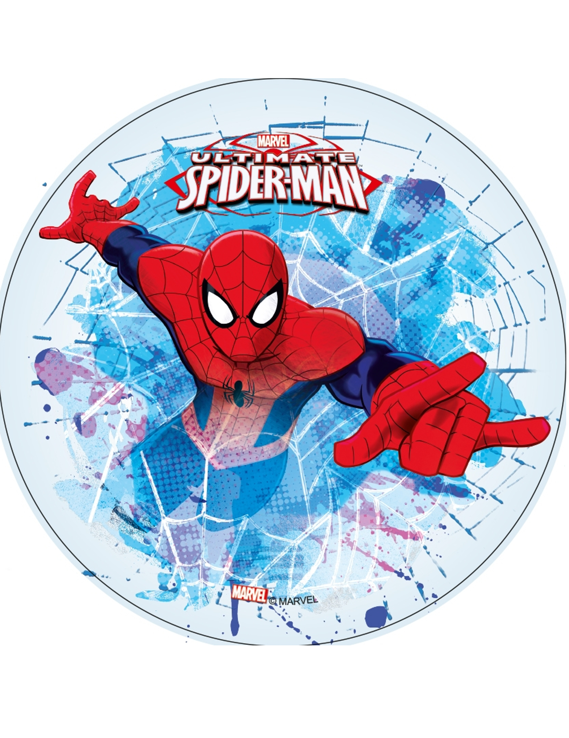 Disque en azyme Ultimate Spiderman blanc 21 cm