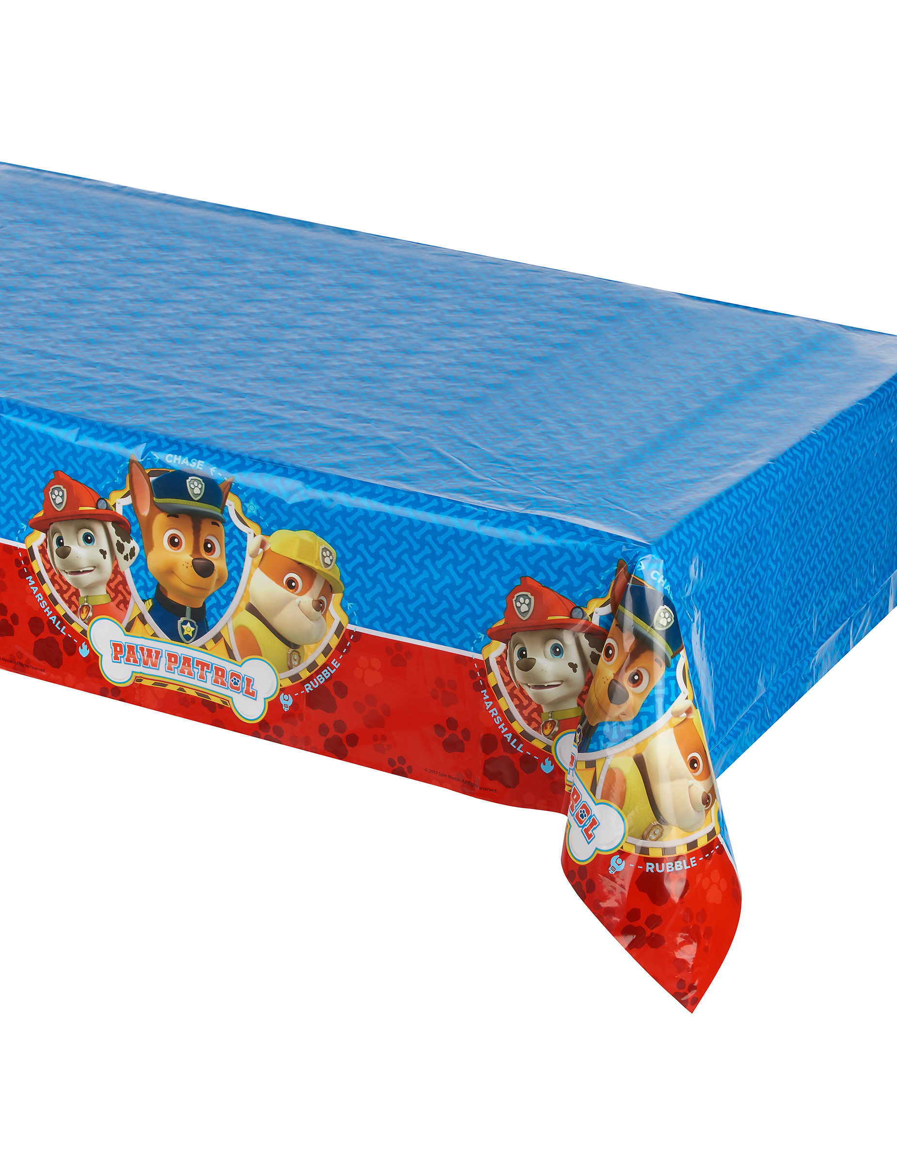 Nappe en plastique bleue et rouge Pat'Patrouille  120 x 180 cm
