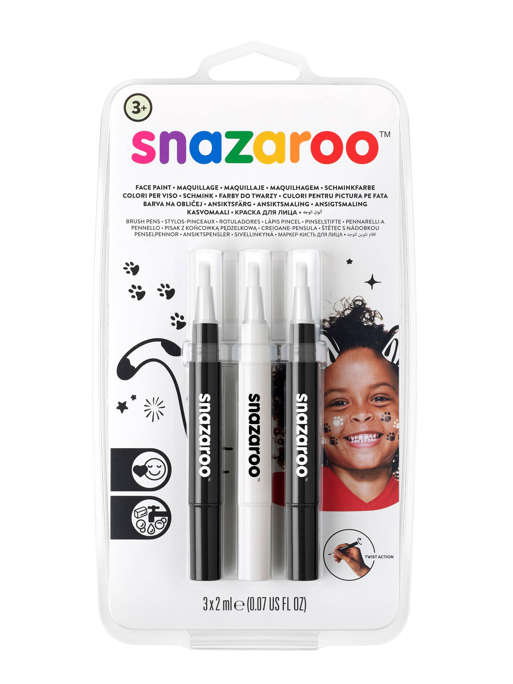 Set de stylos pinceaux Noir et Blanc enfant