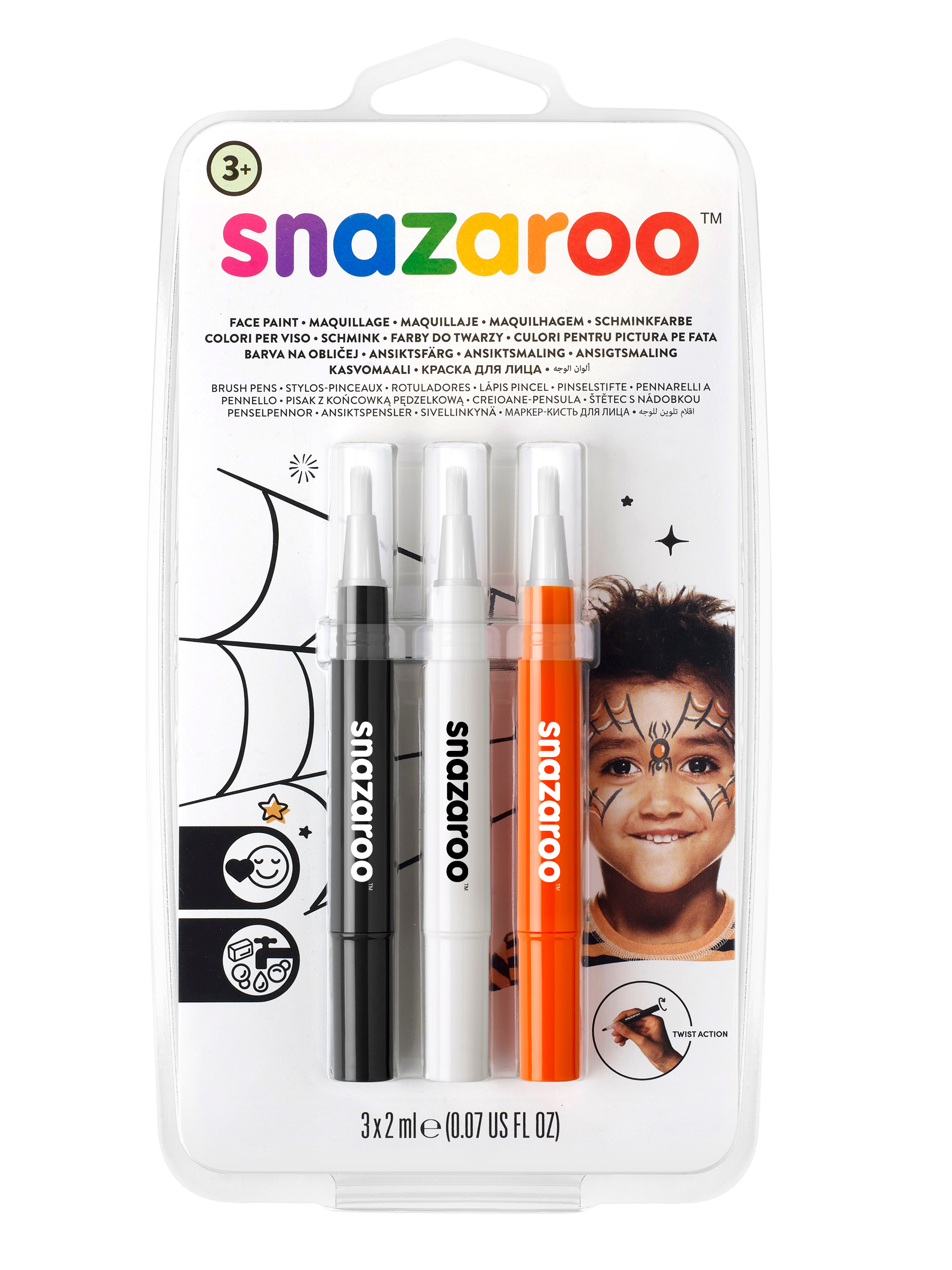 Set de stylos pinceaux Halloween Snazaroo