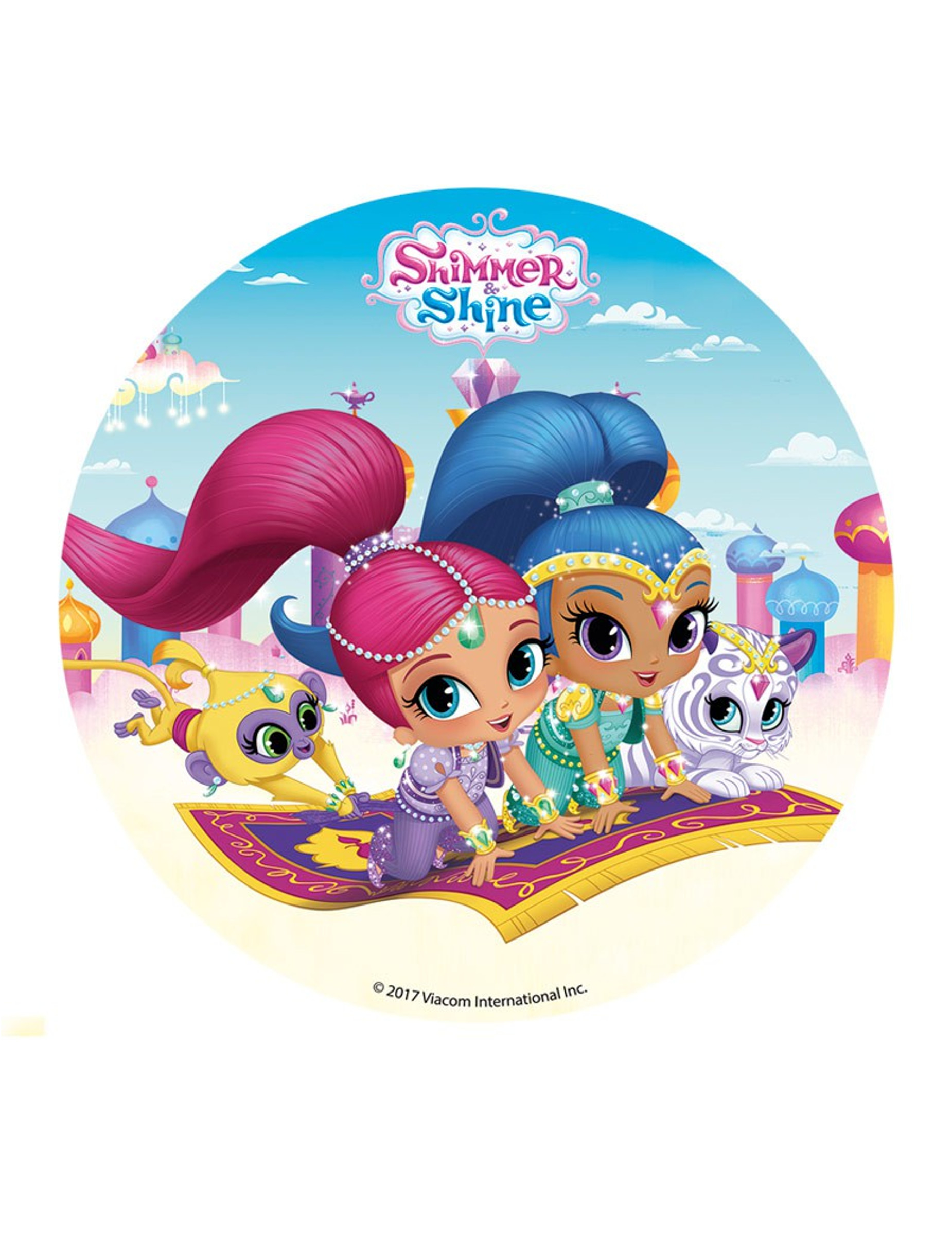 Disque en sucre Shimmer and Shine  16 cm