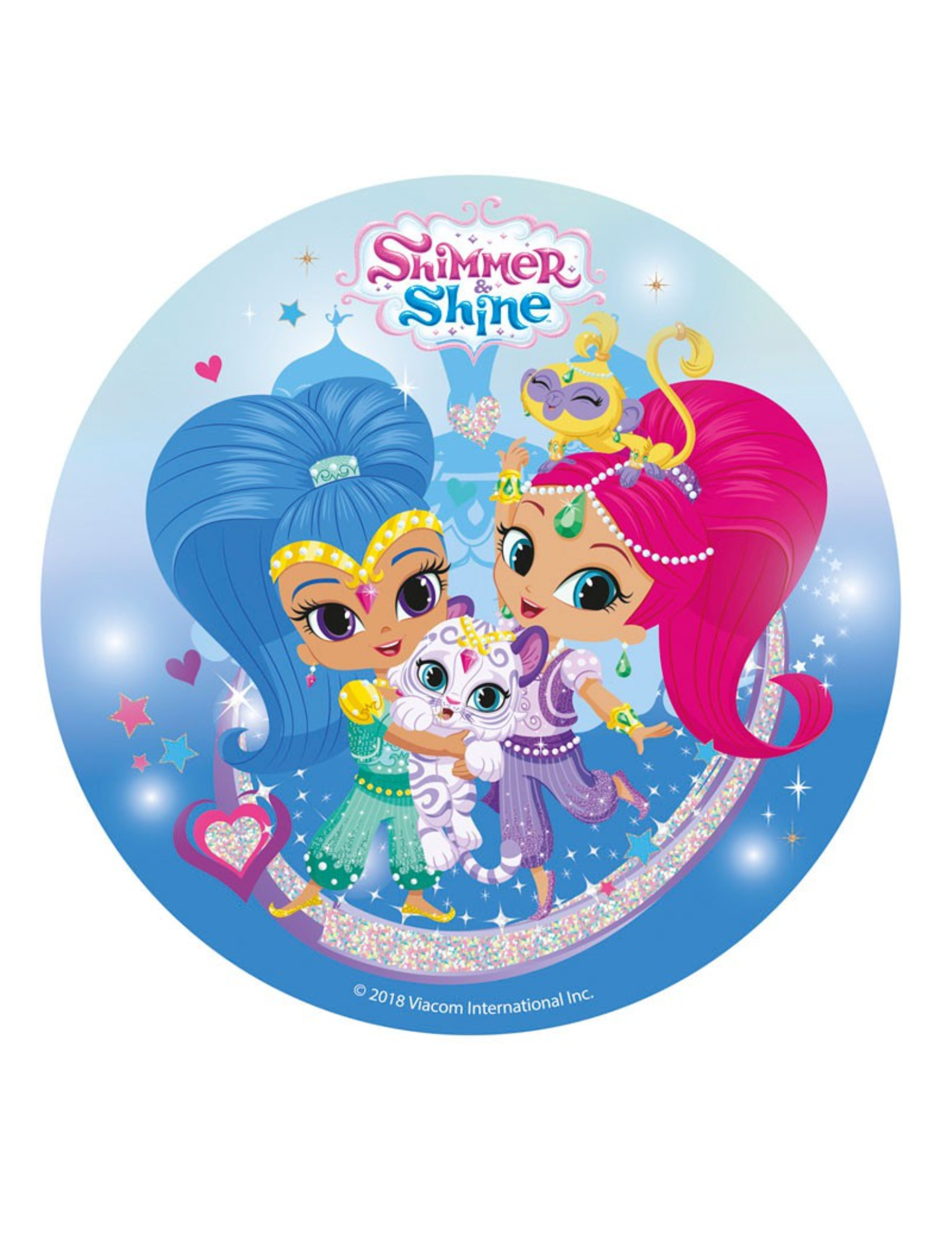 Disque en sucre Shimmer and Shine  20 cm