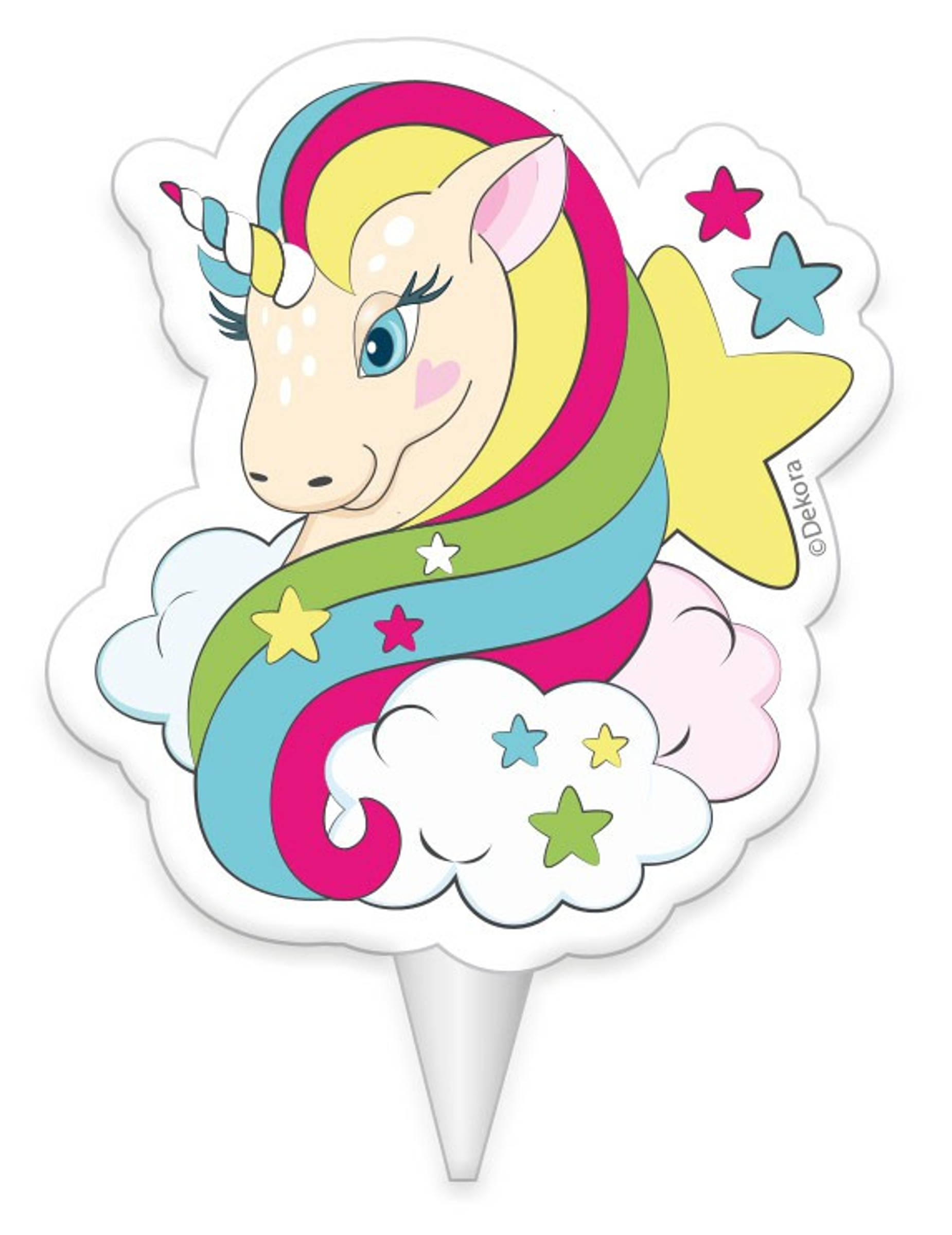 Bougie d'anniversaire Licorne 2 x 7 x 15 cm