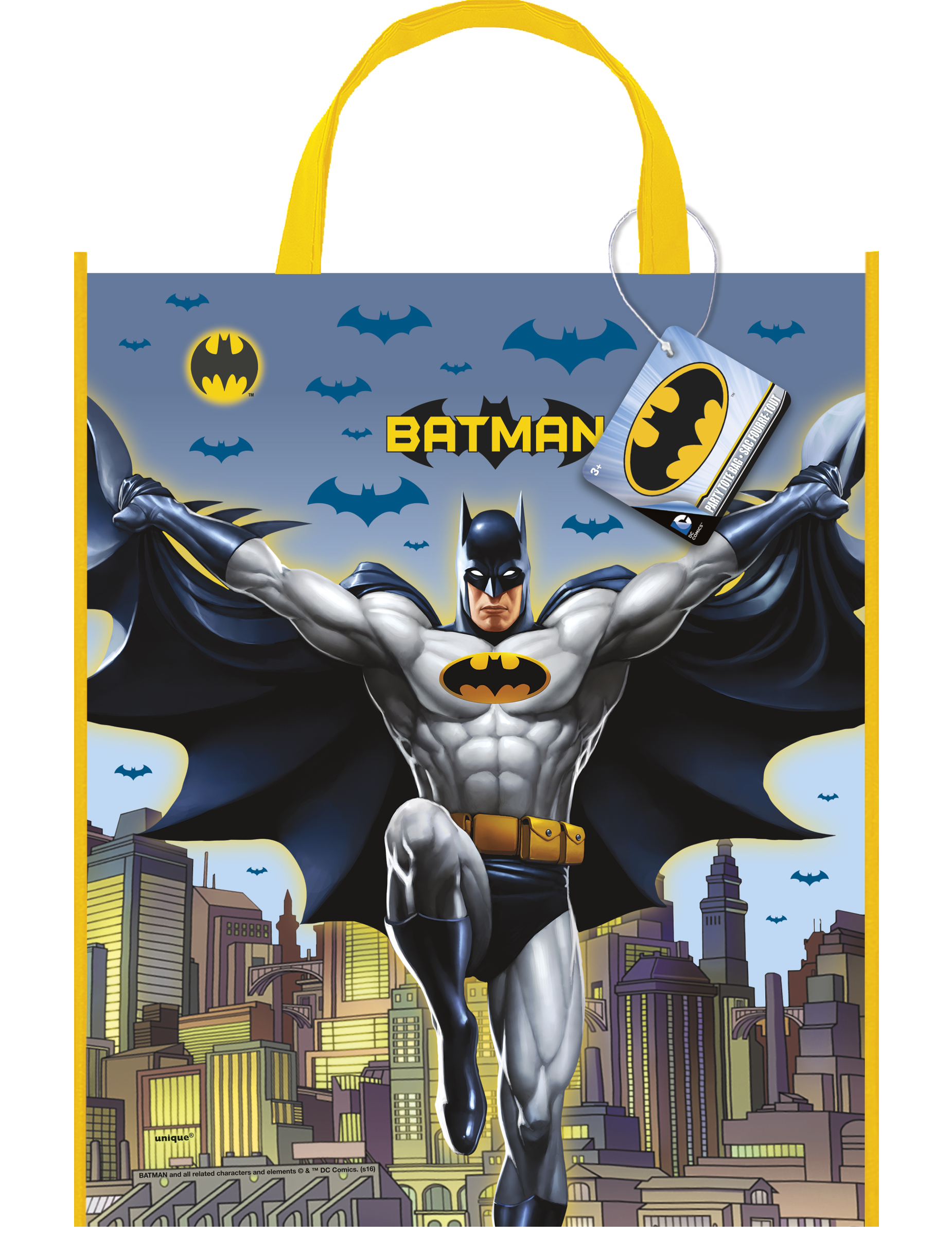 Sac cadeaux en plastique Batman 33 x 28 cm